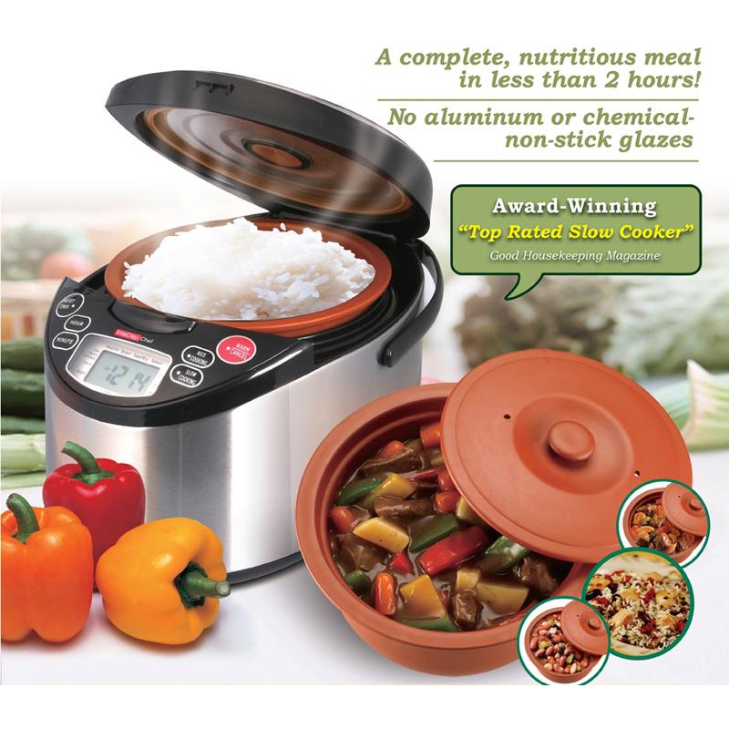 VitaClay Smart Organic Clay 7-in-1 Multi Cooker with Yogurt Maker VM7900 - Healthy Slow Cooking, Rice, Soup, Stew & More for Home Kitchen