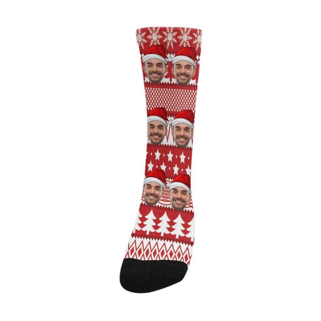 Custom Photo Socks for Men & Women - Personalized Face Socks with Your Picture - Unique Christmas Gift for Couples, Family & Friends - Great for Holidays, Birthdays & Special Occasions