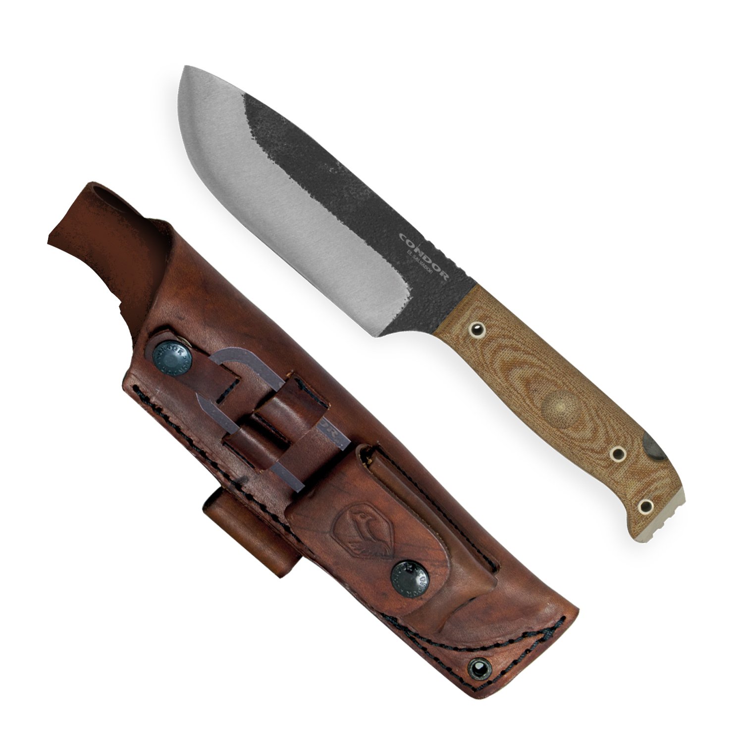 Condor Tool & Knife - Toki Folding Pocket Knife with Brown Handle | Outdoor Camping, Hunting & Everyday Carry (EDC) Utility Knife