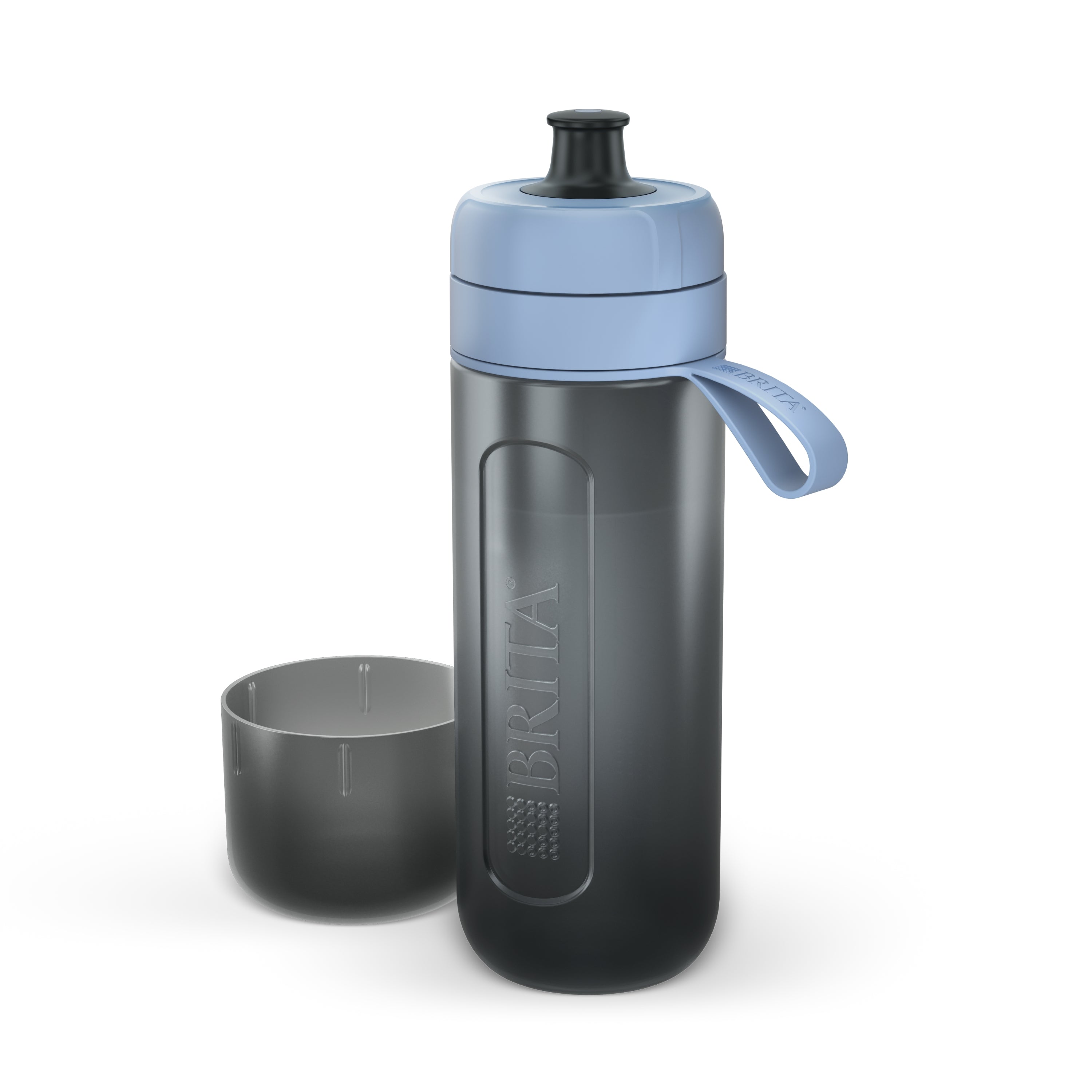 600ml Active Water Filter Bottle - BPA Free Portable Purifier for Hiking, Camping & Travel - Blue