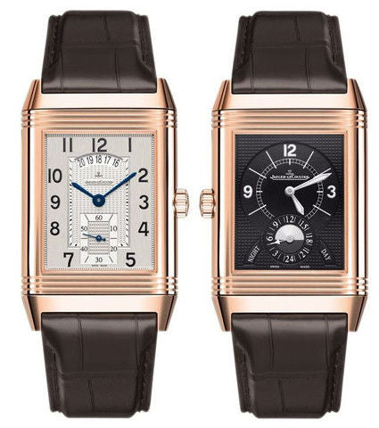 Jaeger-LeCoultre Reverso Classic Duoface Small Seconds 18K Rose Gold Men's Luxury Watch - Perfect for Business, Formal Events & Collectors