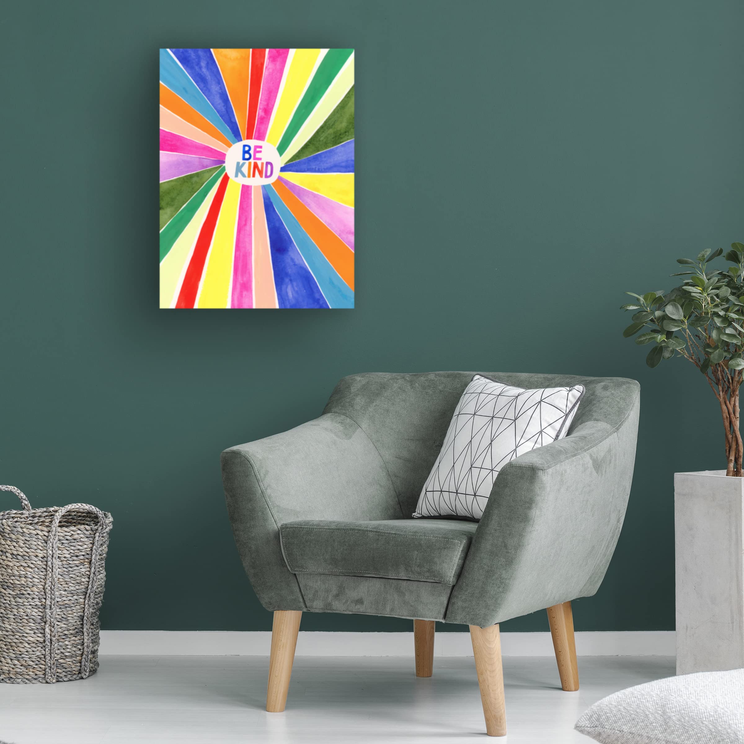Victoria Barnes 'Love Loudly III' Canvas Wall Art Print - Modern Home Decor for Living Room, Bedroom & Office - Framed Contemporary Painting