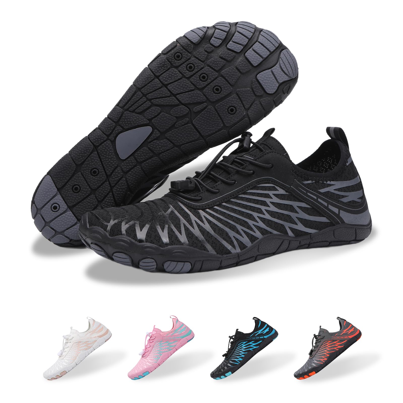 Barefoot Hiking Shoes for Women & Men - Wide Toe Box Water Shoes | Non-Slip Grounded Footwear for Neuropathy & Comfort | Perfect for Trail Running, Beach Walking & Everyday Wear