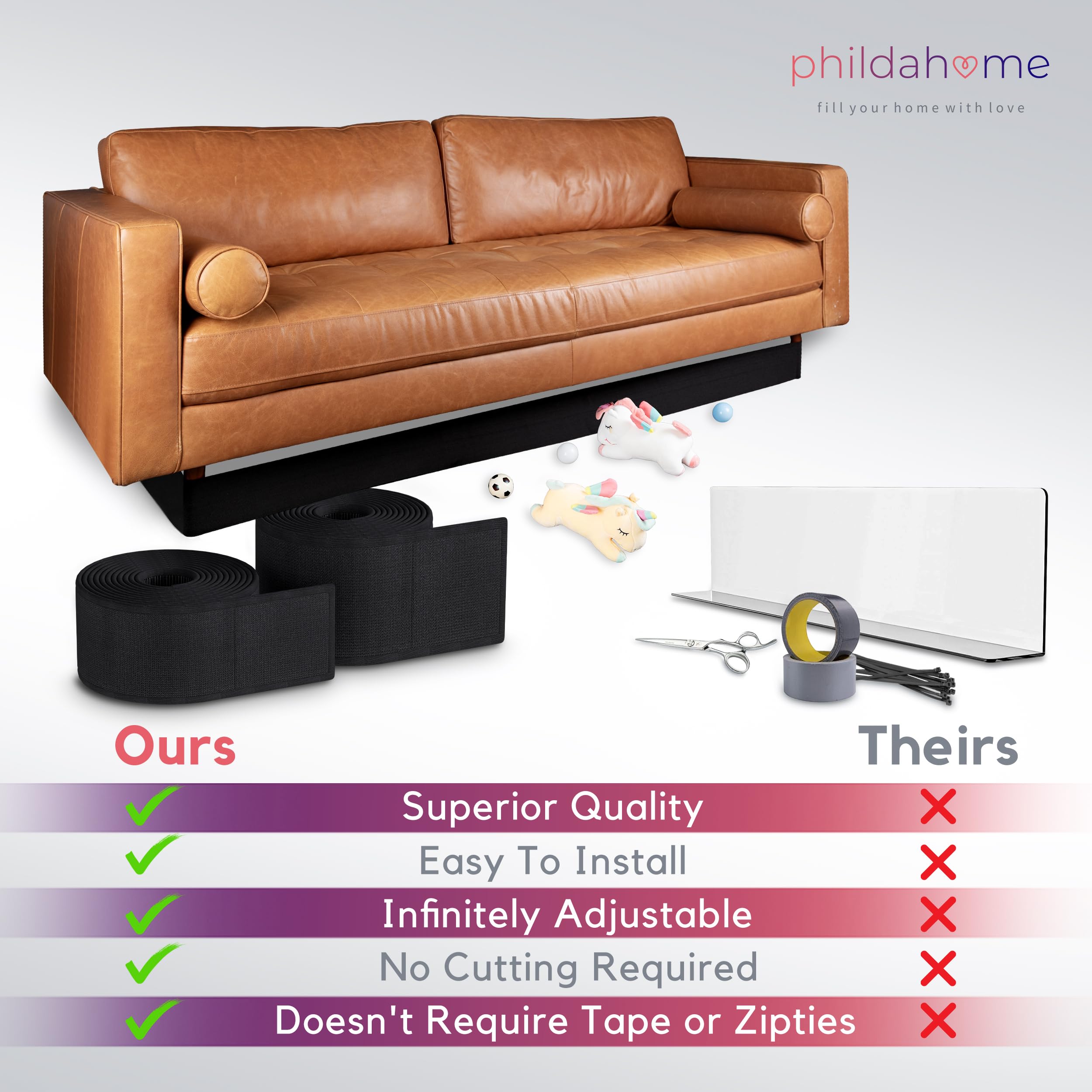 Under Couch Blocker for Kids and Pets - 132
