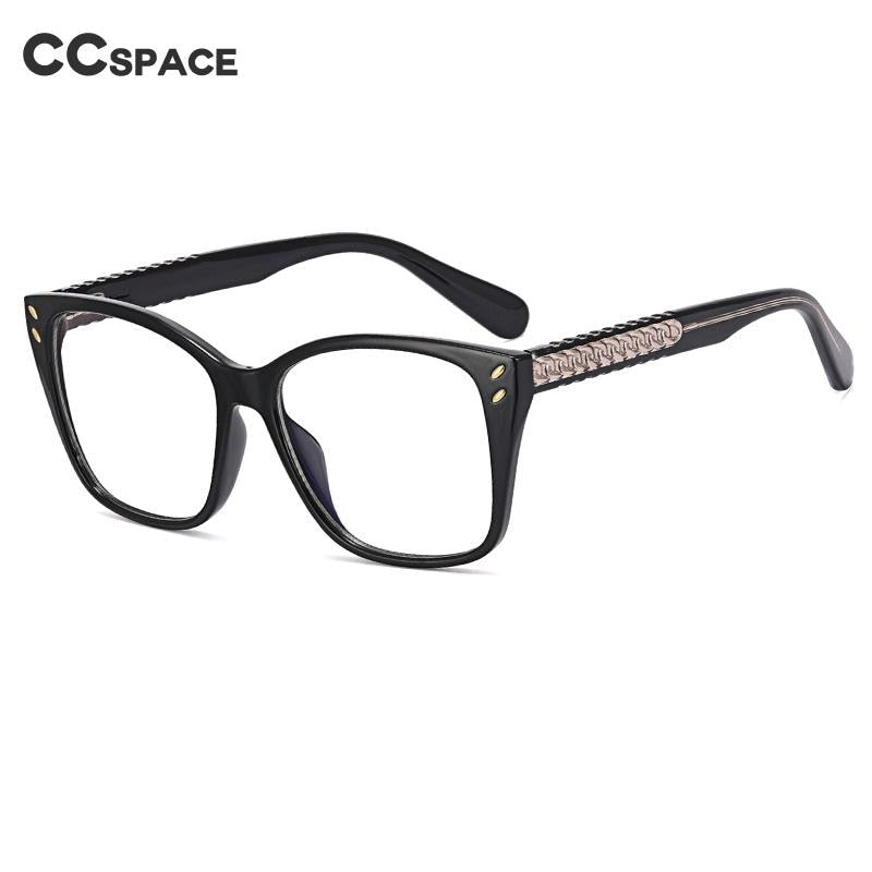 CCspace Women's Full Rim Square TR90 Eyeglasses Frame 55261 – Lightweight & Durable for Work, Reading & Daily Wear