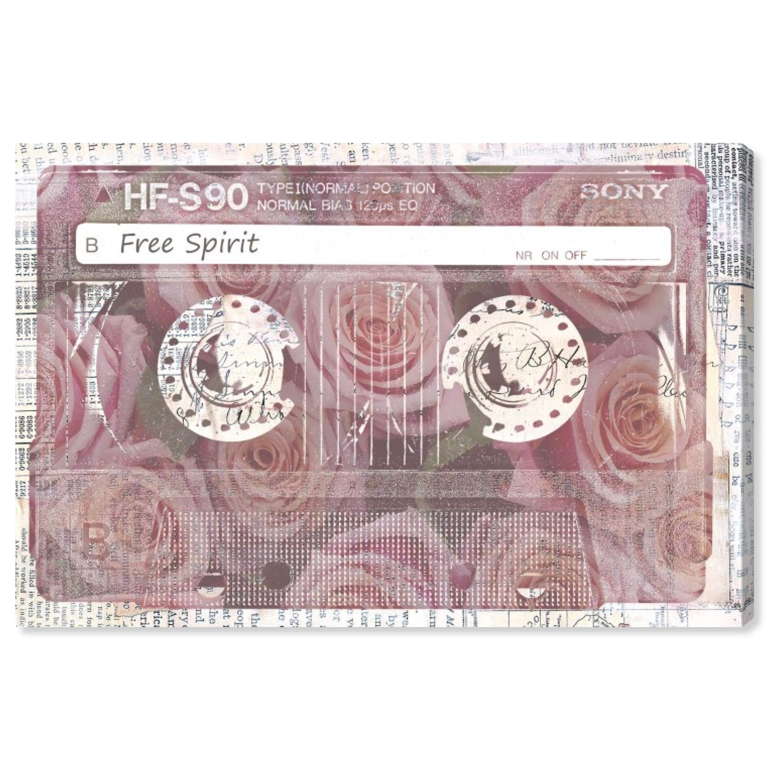 Oliver Gal Artist Co. 'Free Spirited Mixed Tape' Music Wall Art Canvas Print - 45