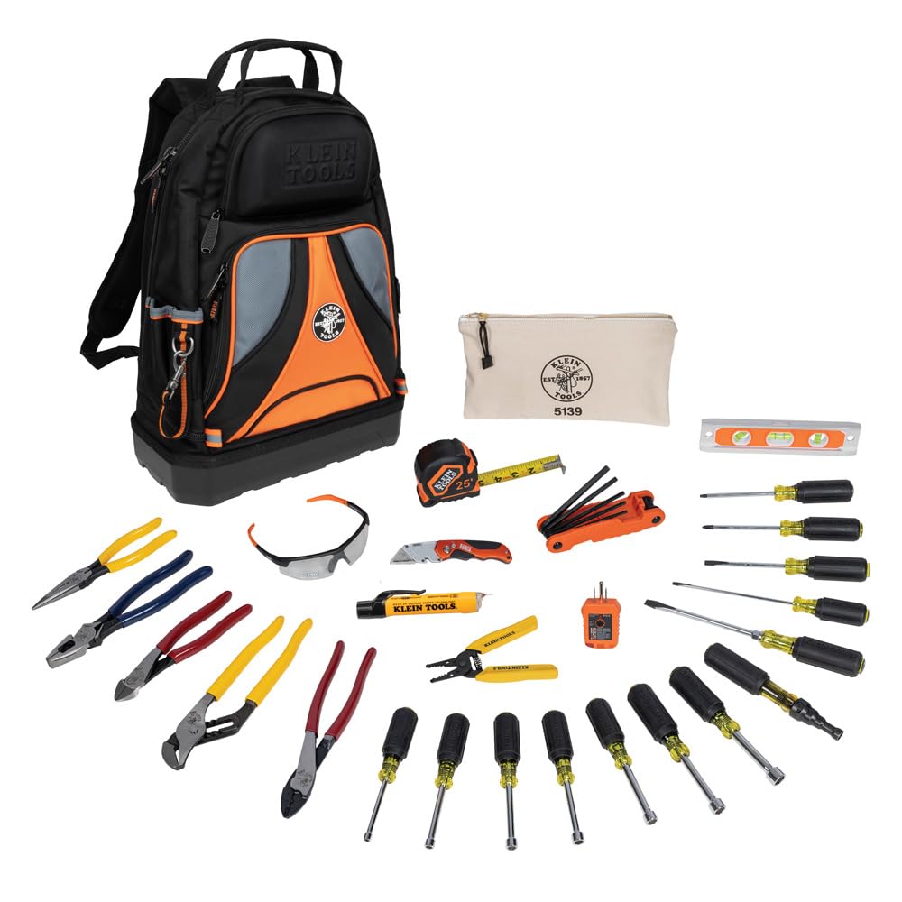 Klein Tools 28-Piece Hand Tools Kit with Pliers & Screwdrivers for Jobsite Repairs