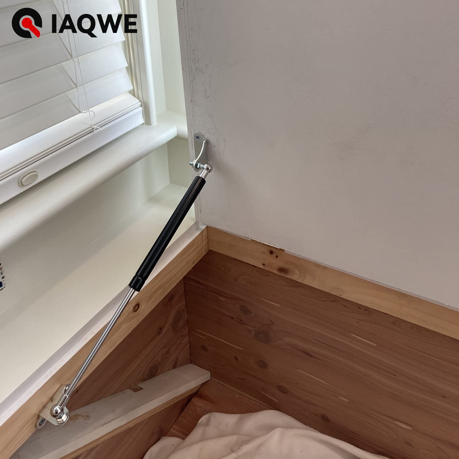 20 Inch 150LBS/668N Heavy Duty Gas Struts Lift Support - Perfect for RV Beds, Toolboxes, TV Cabinets, Floor Hatches, Trash Bins & Outdoor Benches (2-Pack) by IAQWE - Durable Support for Smooth Opening & Closing Motion