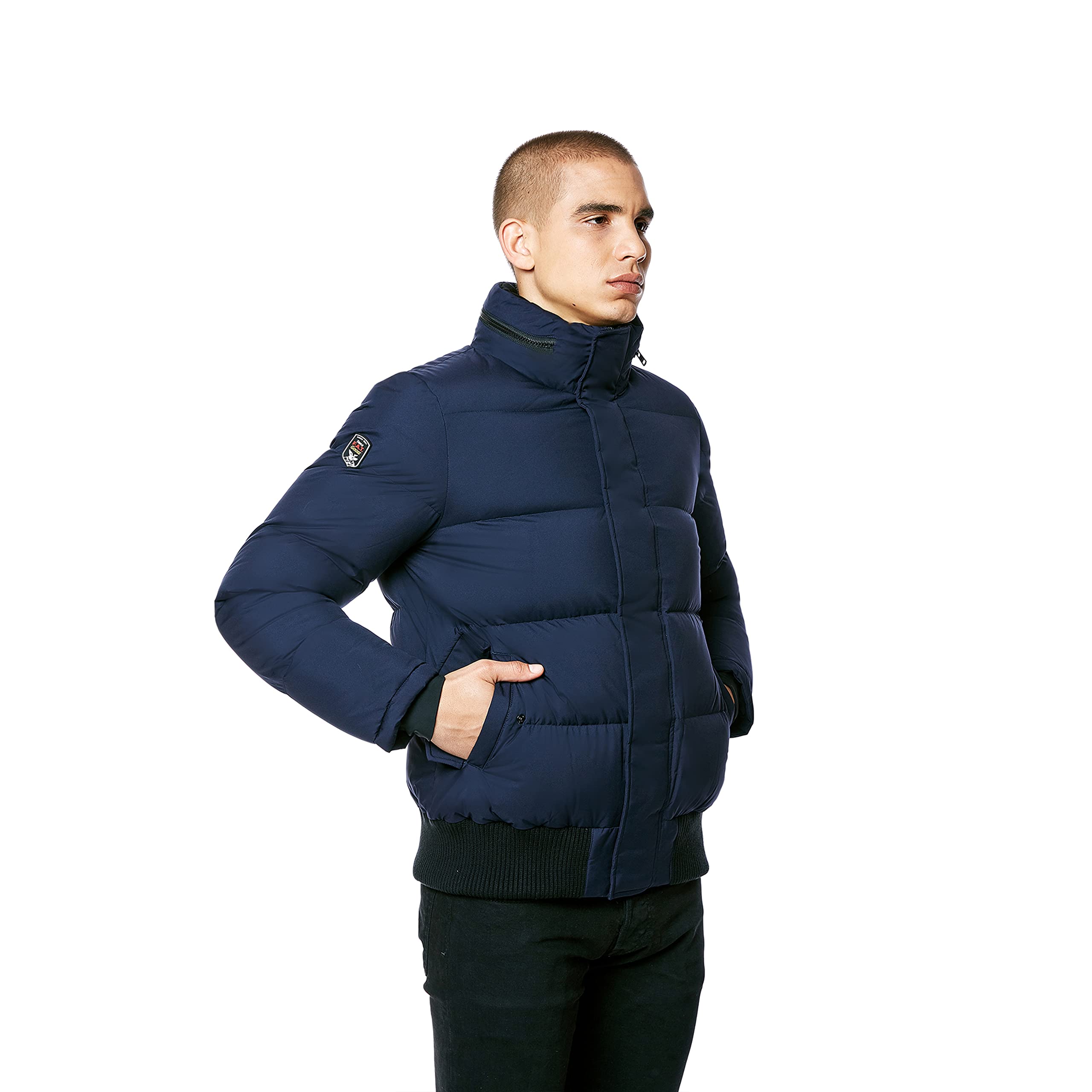Triple F.A.T. Goose Bromley Men's Bomber Down Jacket - Warm Winter Puffer Coat for Outdoor Activities & Urban Style | Waterproof & Lightweight | Perfect for Skiing, Hiking & Daily Commute