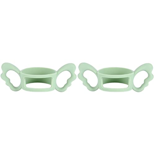 Toddmomy 2-Pack Silicone Baby Bottle Straw Holder - Wide Mouth Bottle Accessories for Infant Feeding | Perfect for MAM Bottles, Square Stand & On-the-Go Use