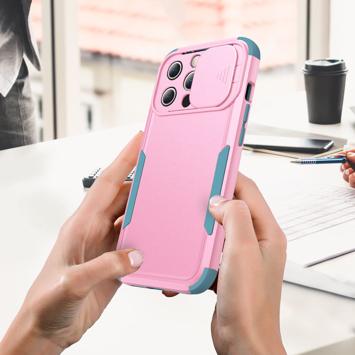 iPhone 13 Pro Max Case 6.7 Inch | Military Grade Shockproof Dual Layer Protection | Slim Fit PC+TPU Bumper Cover | Perfect for Outdoor Adventures & Daily Use