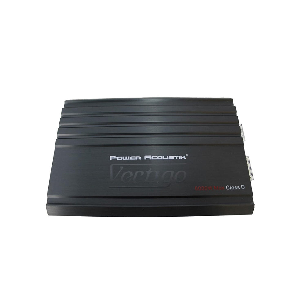 Power Acoustik VA1 6000D 1800W RMS Vertigo Series Class D Monoblock Car Amplifier with Remote Subwoofer Control - High Power Bass Boost for Car Audio Systems, Truck & SUV Stereo Upgrades