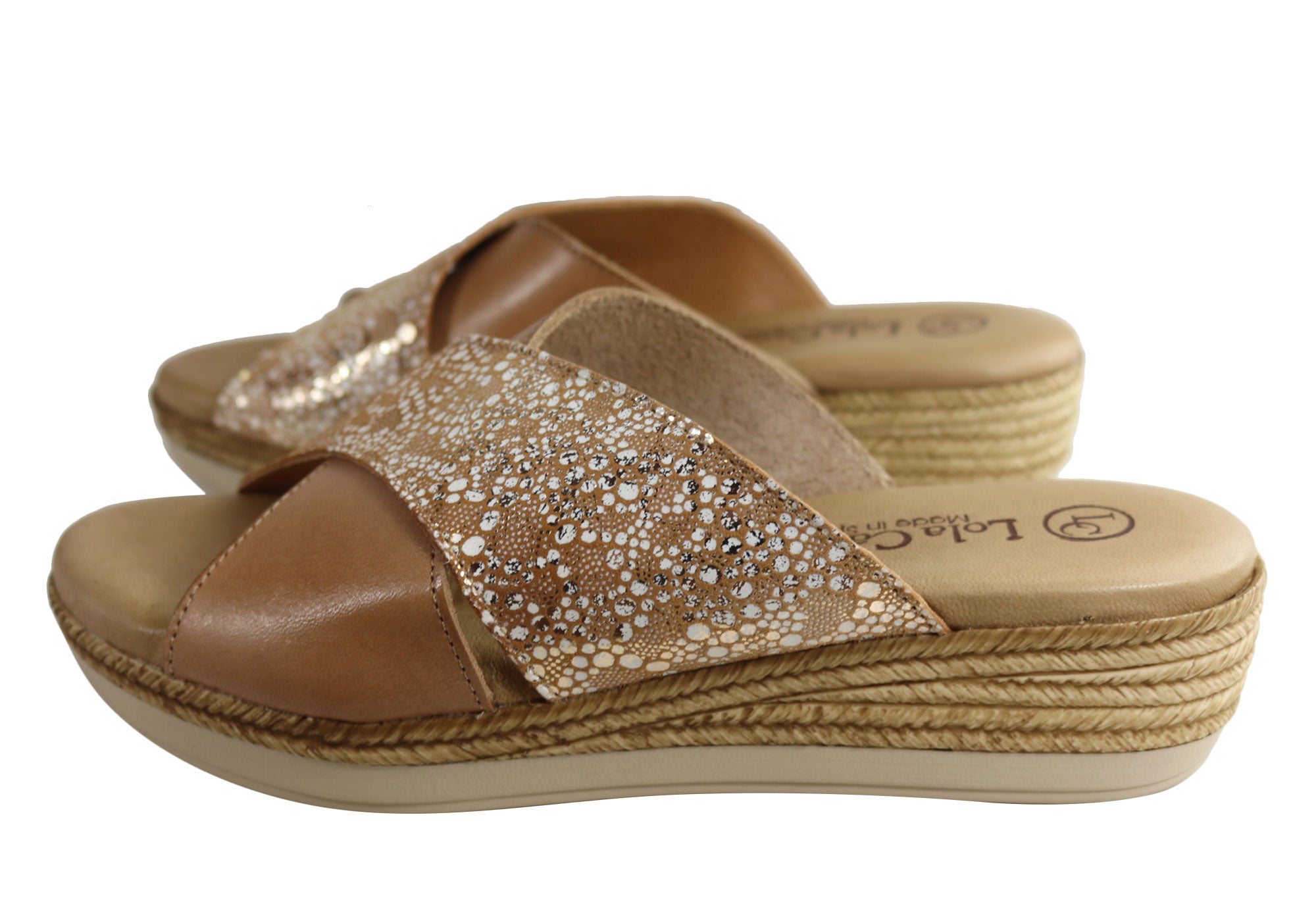 Lola Canales Anita Women's Comfort Leather Slides Sandals - Handmade in Spain - Perfect for Casual Wear, Beach & Summer Outfits