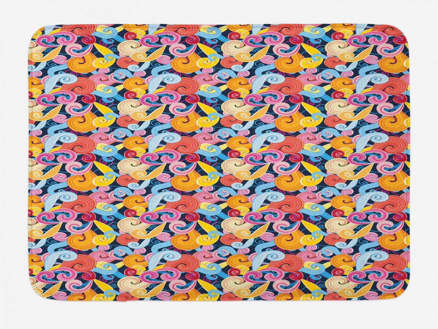 Ambesonne Soft Plush Pastel Bath Mat with Non-Slip Backing - 30.2