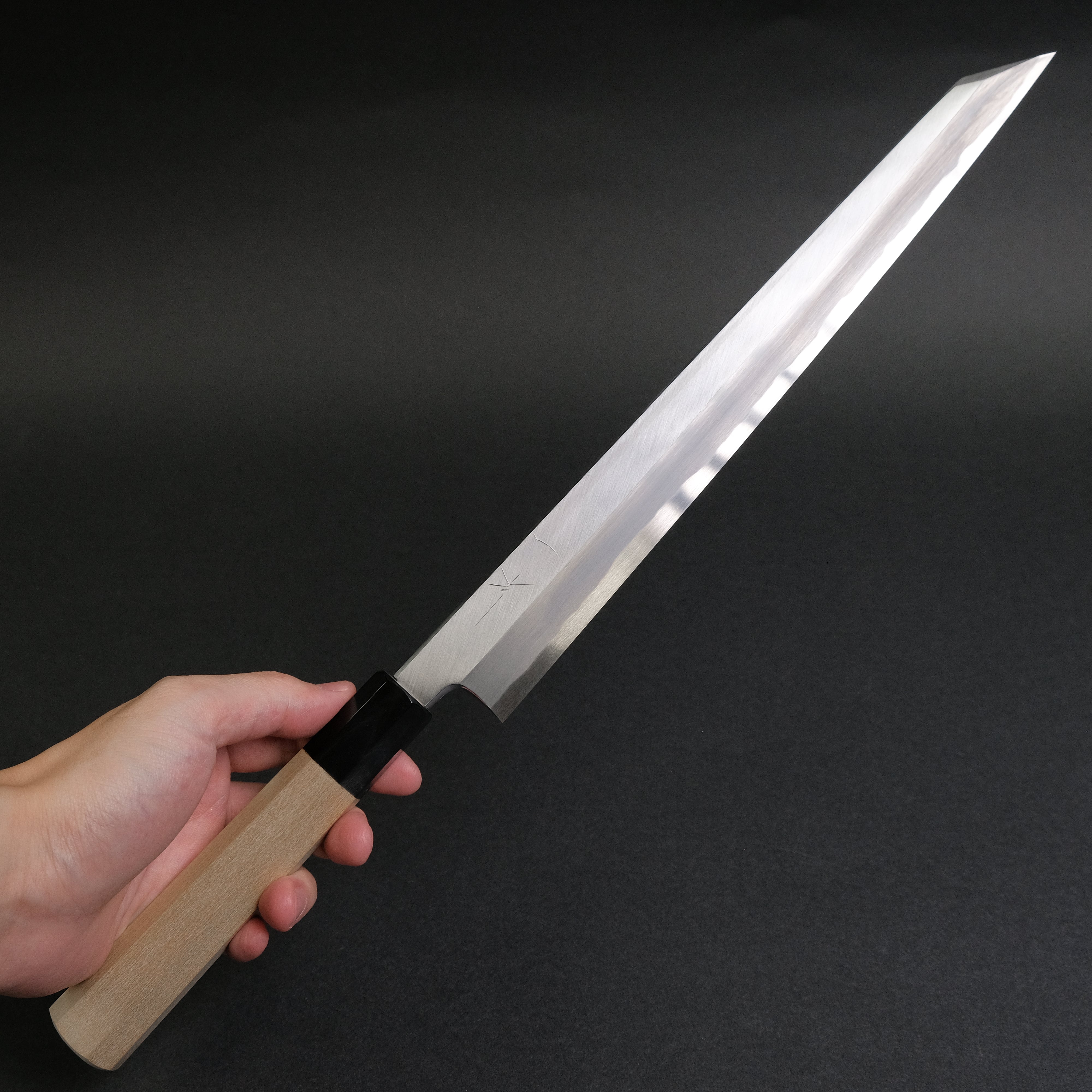 Hitohira Tanaka Mosuke Blue #1 Kiritsuke Yanagiba 300mm Japanese Chef Knife - Premium Ho Wood Handle with Saya - Perfect for Sushi, Sashimi & Precision Slicing