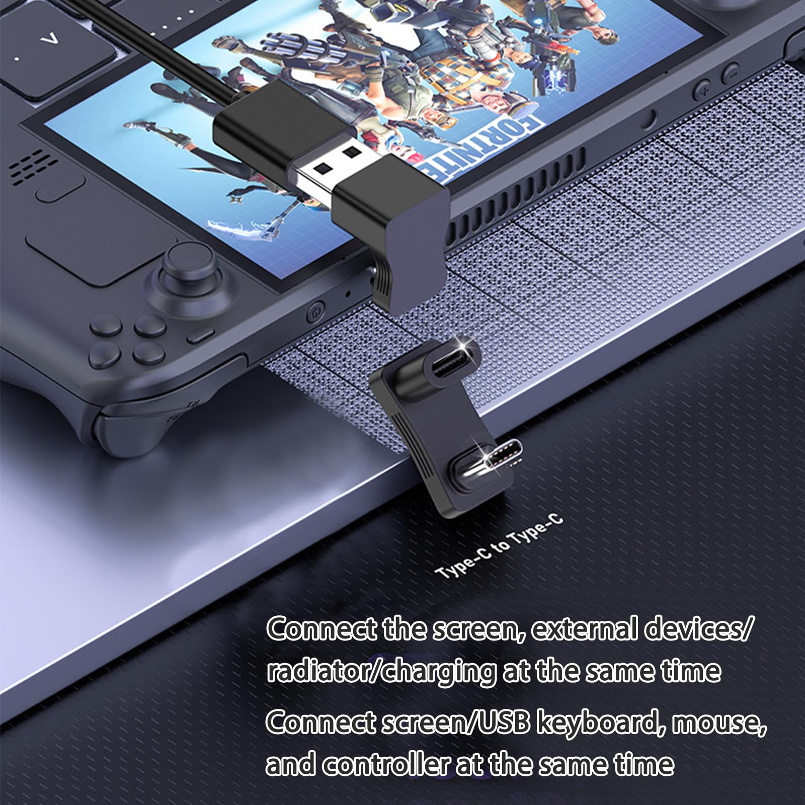 AOUZOVLI 2-Pack 180 Degree USB-C Right Angle Adapter - USB-C U-Shaped Connector for Laptops, Phones & Tablets - Perfect for Tight Spaces & Cable Management