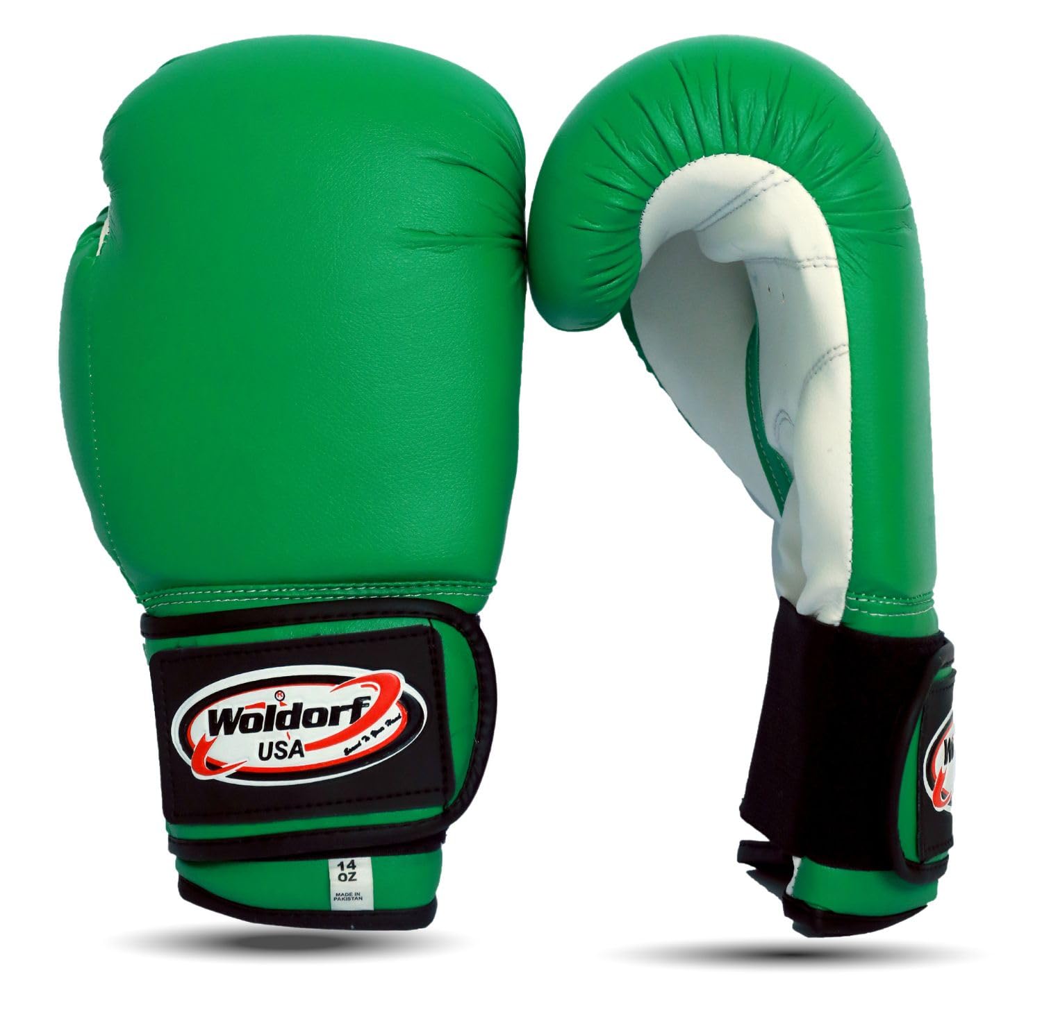 Professional Boxing Gloves for Kickboxing & Muay Thai Training - Durable Multi-Layered Foam Padding - Perfect for Punching Bags - Available in Kids & Adult Sizes (Vinyl Green) - Ideal for MMA, Fitness Training & Home Workouts