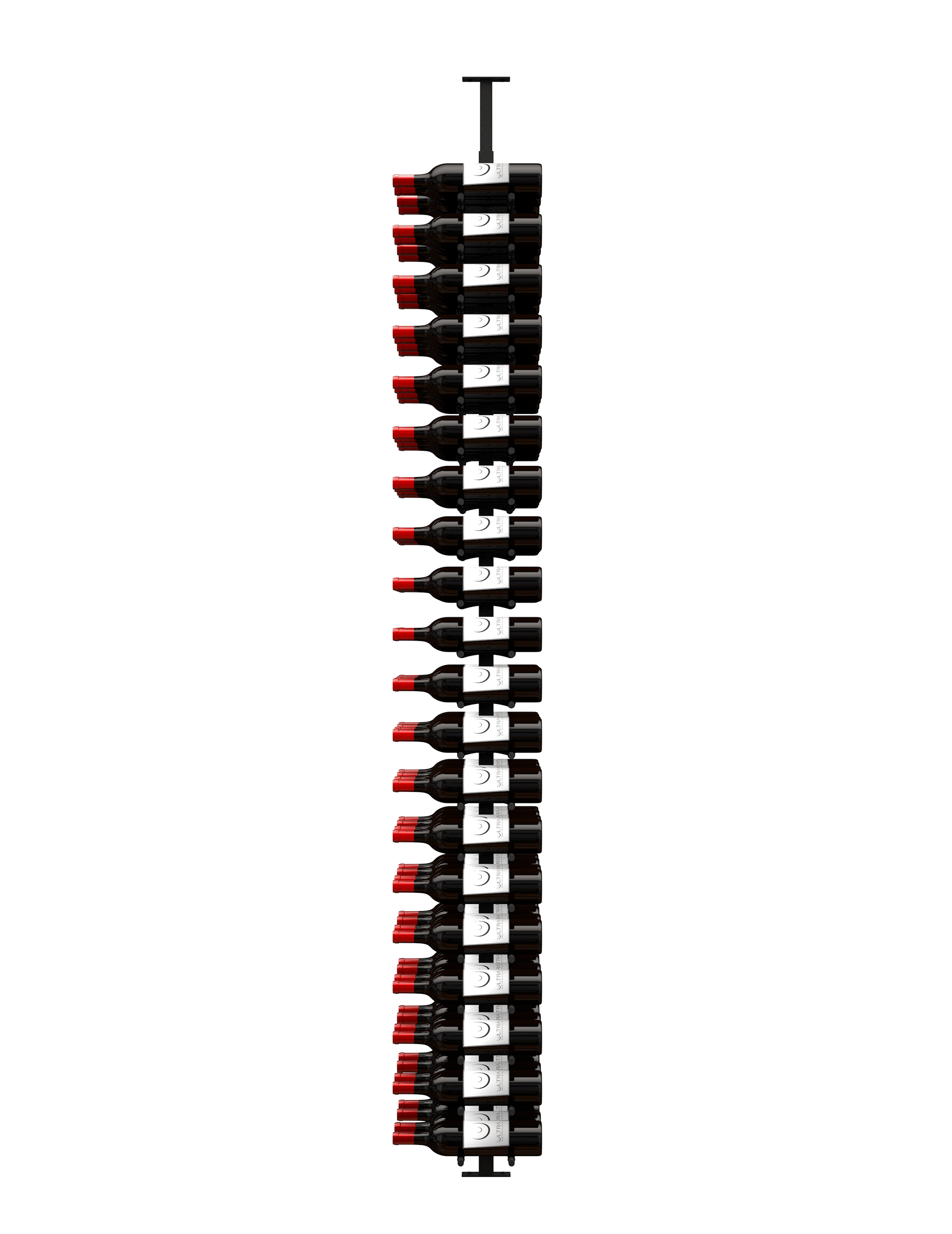 HZ Minimalist Series 2-Sided Wine Rack Display - Holds 80 Bottles - Space Saving Wine Storage for Home, Restaurant, or Bar Decor