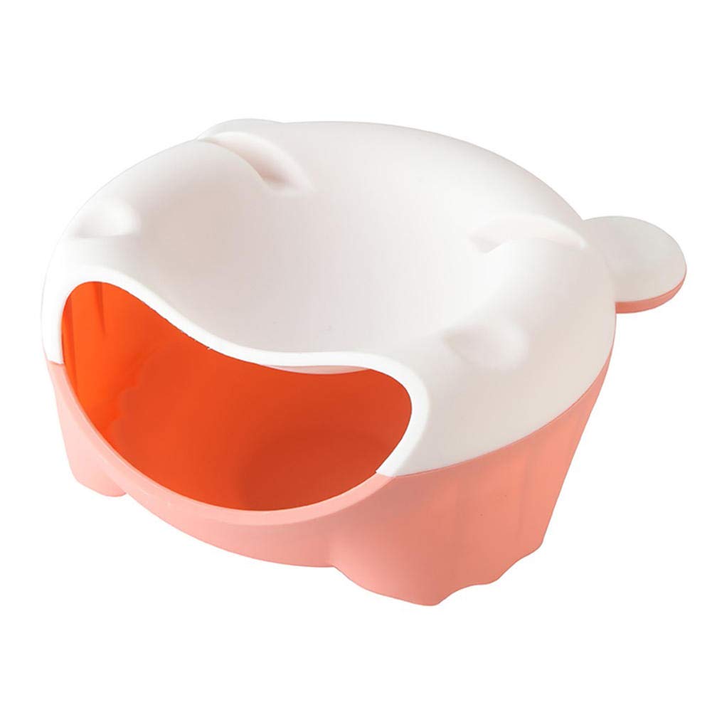 ASHDelk Double Layer Plastic Dessert Tray - Cake, Biscuit, Snack & Fruit Serving Bowl with Phone Holder - Perfect for TV Watching, Parties, and Family Gatherings