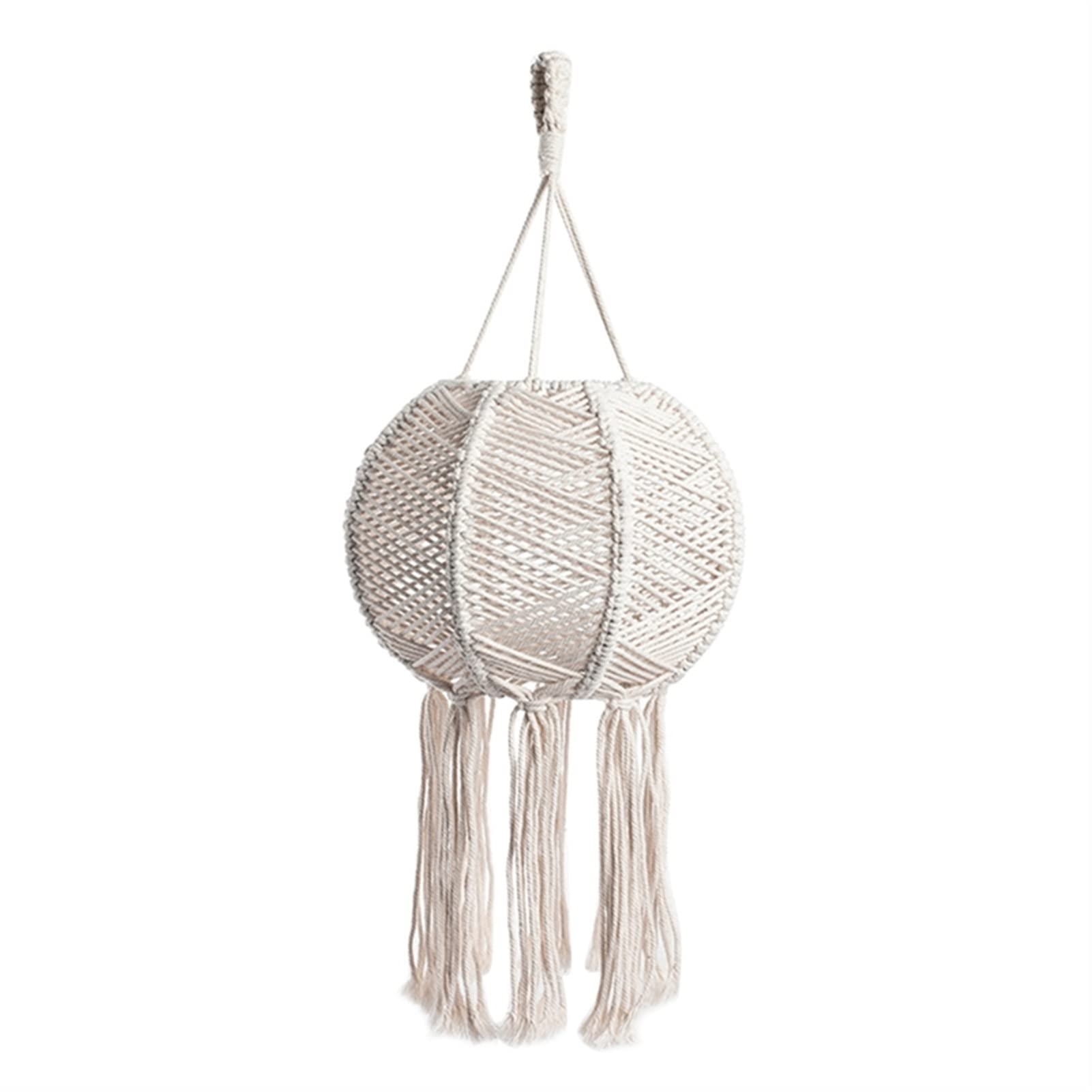 Hand-Woven Rattan Lampshade - Elegant Bohemian Hanging Pendant Light Cover for Bedroom, Living Room & Patio - Natural Woven Home Decor Lighting Fixture | Perfect for Boho, Farmhouse & Coastal Style Interiors