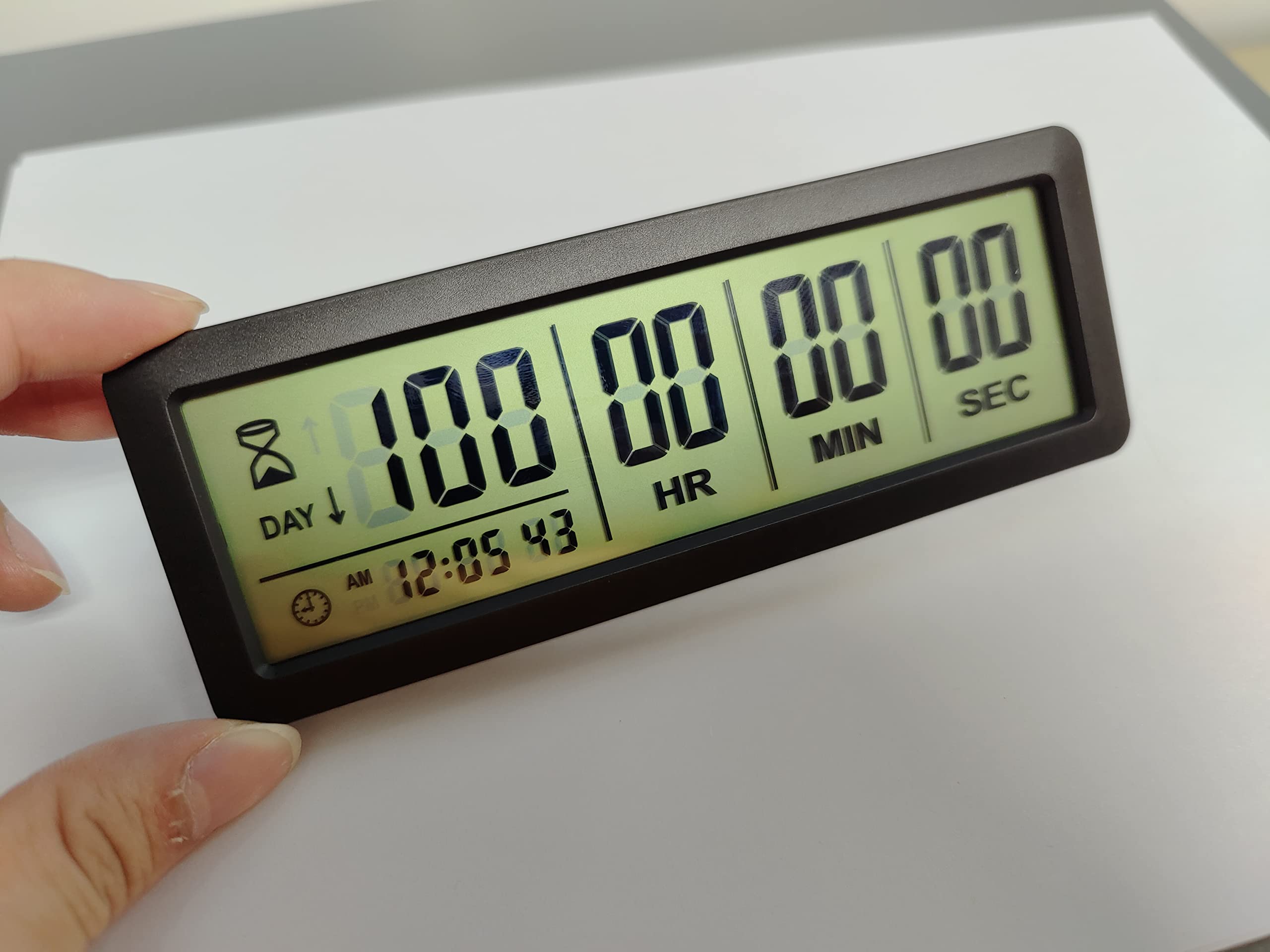 FCXJTU Digital Countdown Timer - Large 999-Day Magnetic Countdown Clock with Bracket for Retirement, Wedding, Vacation, Birthday & Holidays | Perfect for Office, Kitchen, Fridge & Event Planning