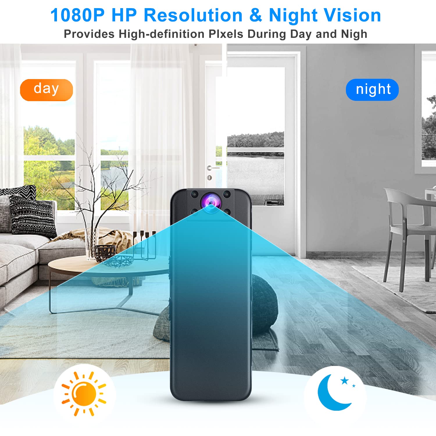 QZT Body Camera with Audio & Night Vision - 32GB Memory, 1080P HD Police Security Camera - Ideal for Walking, Home Security, Office Meetings & Evidence Recording
