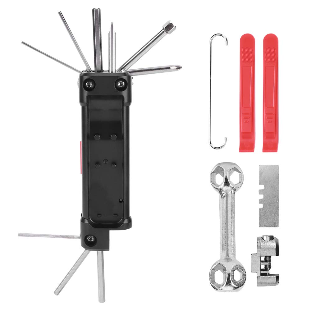 14-in-1 Bike Repair Tool Kit - Portable Multifunctional Bicycle Maintenance Set with Tire Repair Wrench & Hardware Tools - Perfect for Roadside Bike Repairs & Home Maintenance
