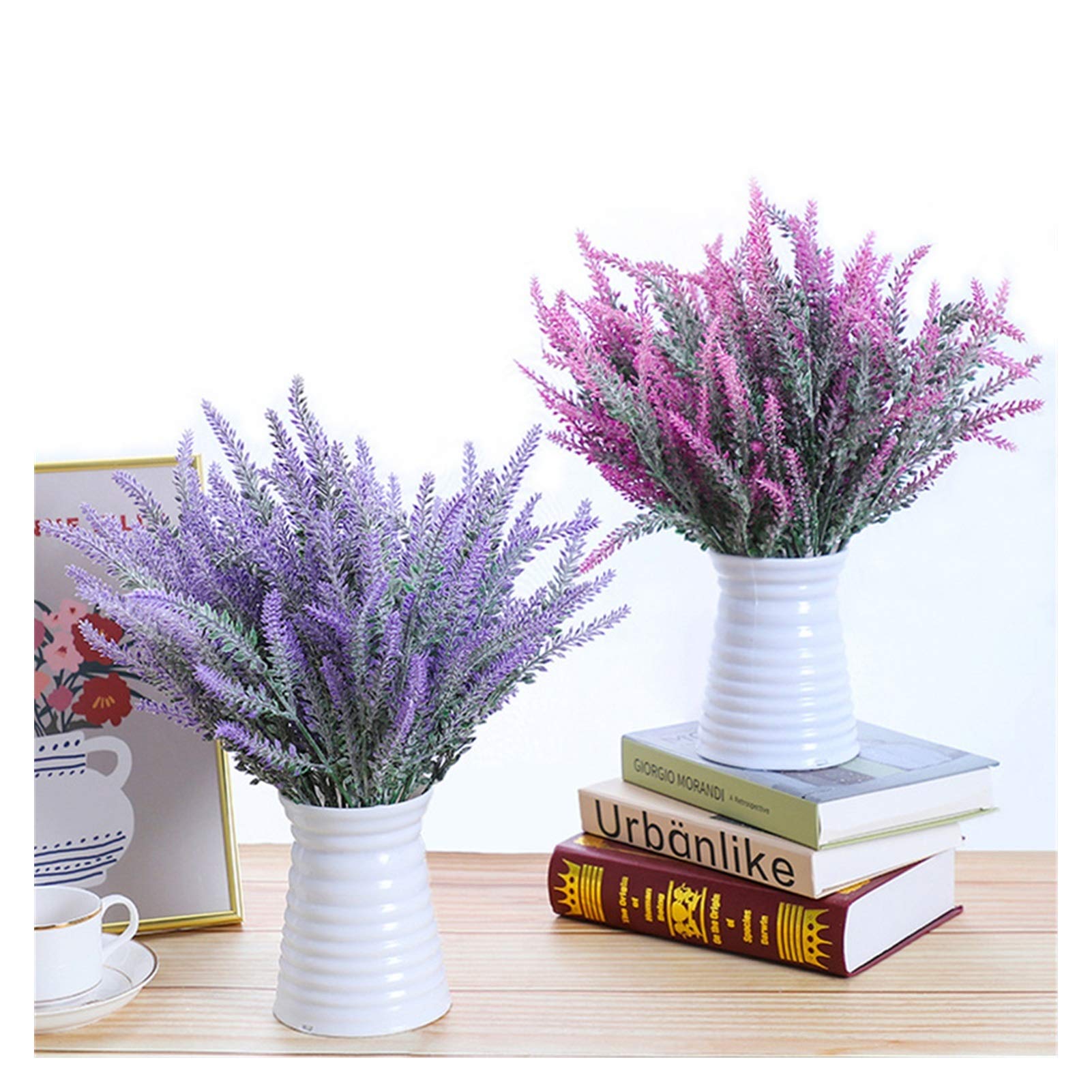 Artificial Lavender Flowers Bouquet - 1 Pack Silk Fake Plants for Home Decor, Wedding, Party & Cereal Decoration (Yellow) | Perfect for Centerpieces, Table Settings & DIY Crafts
