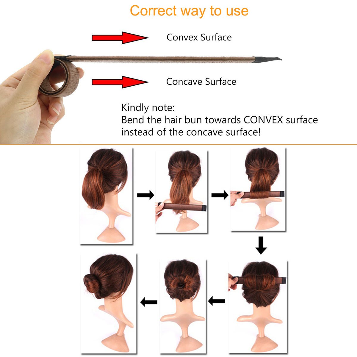 2PCS Hair Bun Maker Set for Women & Girls - Quick & Easy DIY Donut Styling Disk, French Twist Hairstyle Tool (Light Coffee + Light Yellow) - Perfect for Parties, Weddings & Everyday Hairstyling