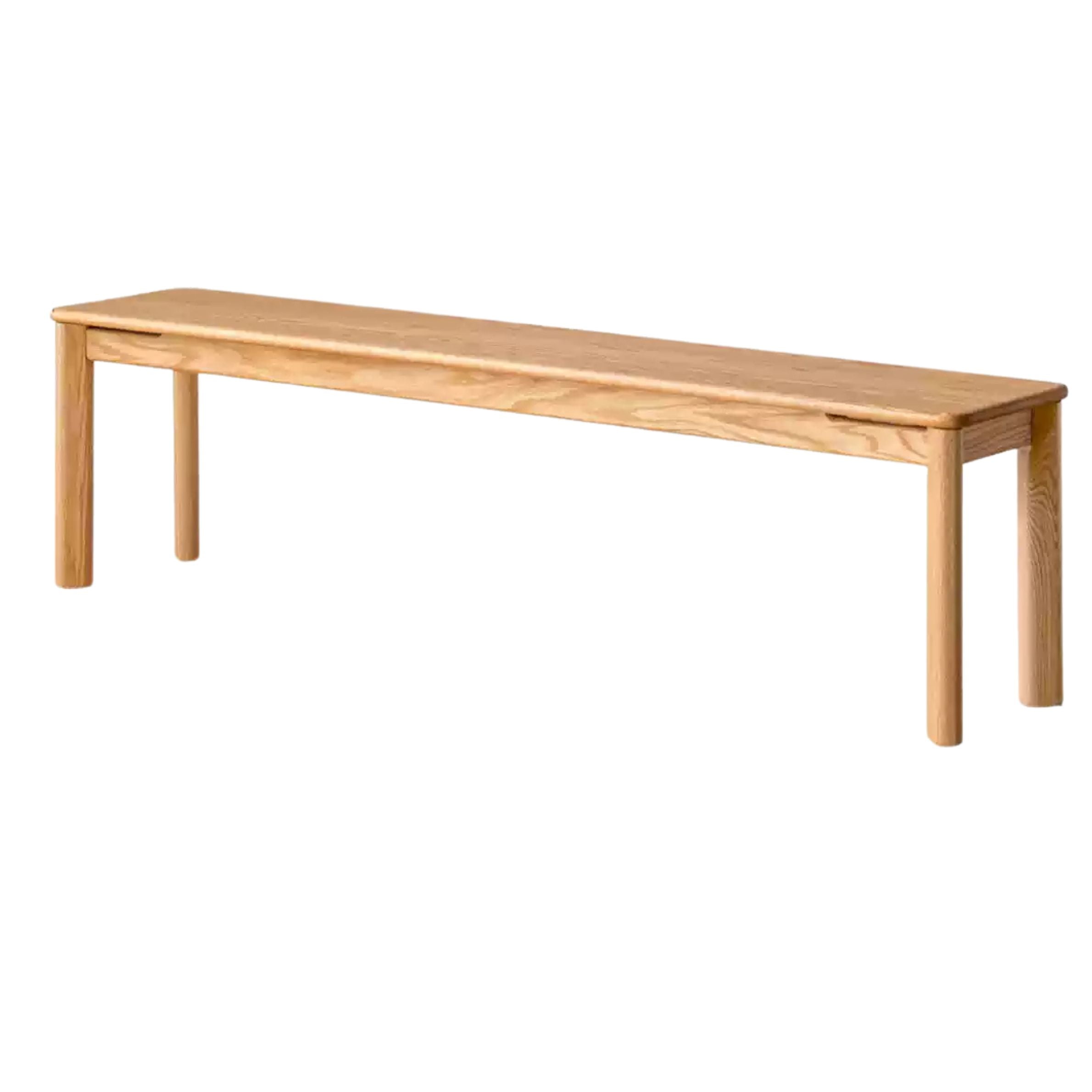 Modern Oak Solid Wood Long Bench - Durable & Stylish Entryway, Dining, or Living Room Seating Furniture for Home Decor