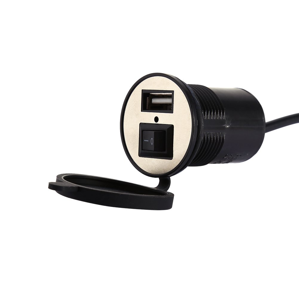 Waterproof 12V Motorcycle USB Charger - Power Socket for Phones on Rides