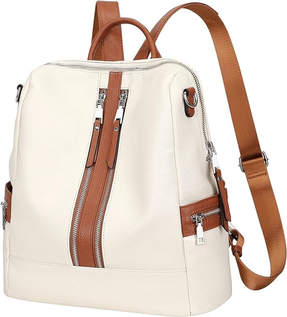 Comfabie Stylish Women's Leather Backpack - Anti-Theft Shoulder Bag & Purse for Daily Use | Christmas Gift for Her | Perfect for Work, Travel & School