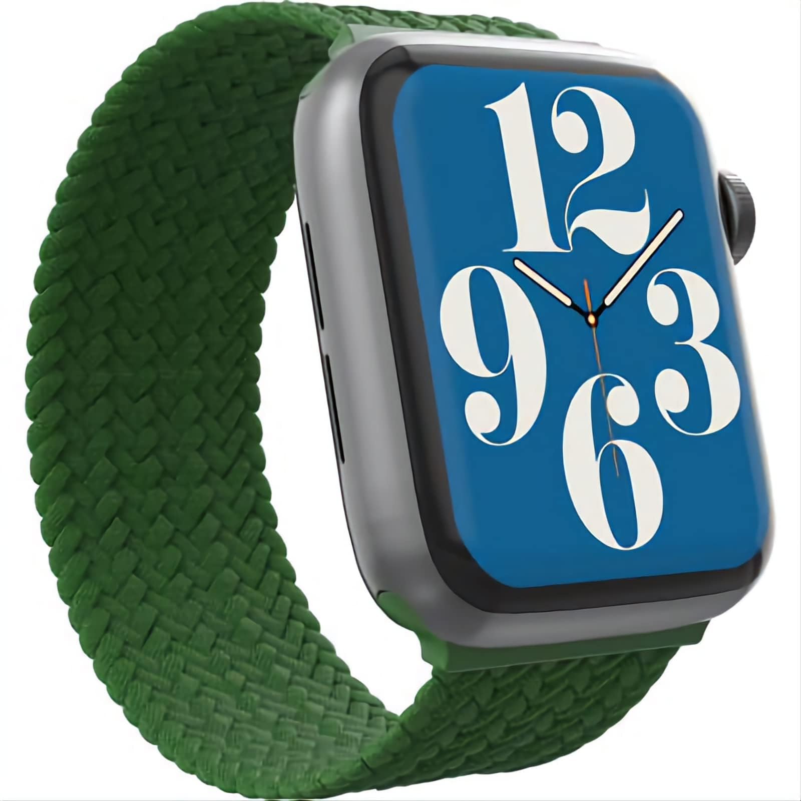 ZAGG Gear4 Braided Stretchy Solo Loop Band for Apple Watch 38mm 40mm 41mm - Medium Size (MD) - Forest Green - Compatible with iWatch Series 7/6/SE/5/4/3/2/1 - Elastic Strap Wristband - Perfect for Workouts, Running & Everyday Wear