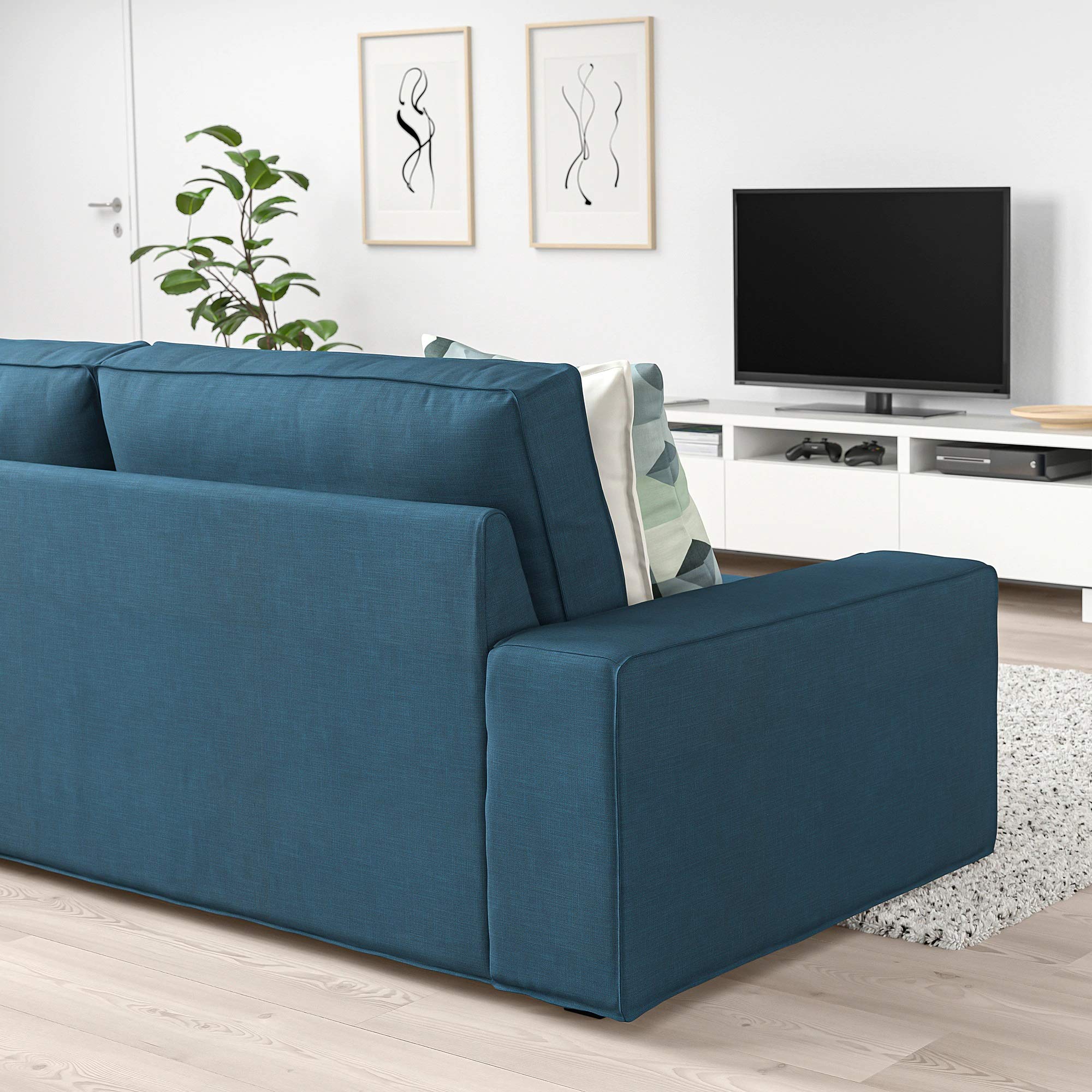 Kivik Sofa Slipcover - Original Hillared Dark Blue Replacement Cover | Durable & Easy to Install | Perfect for Living Room, Home Theater & Office Use