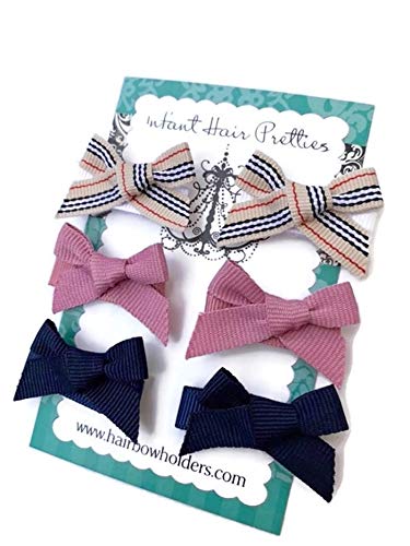 Self-Fastening Hair Bows for Baby Girls | Soft Toddler Hair Accessories | Newborn Hair Clips | Perfect Baby Shower Gift (Pink) - Ideal for Special Occasions, Photo Shoots & Daily Wear