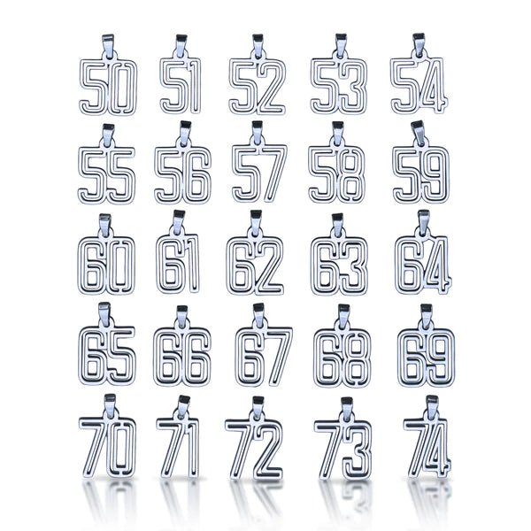 Varsity Number Pendant Necklace - Stainless Steel Personalized Jewelry for Sports Teams, Graduation Gifts & School Spirit Accessories