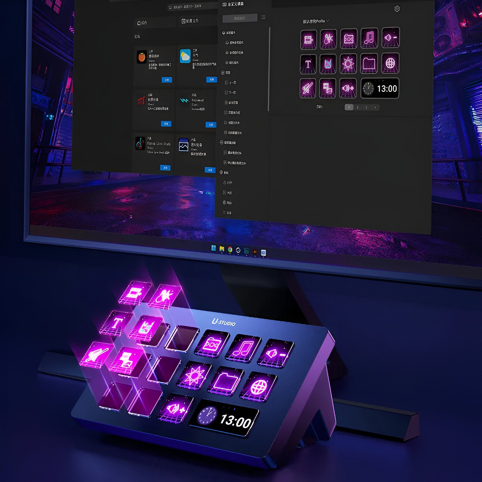 ULANZI D200 Professional Live Streaming Controller - USB Audio Mixer for Podcast, Gaming & YouTube - Perfect for Twitch, OBS & Discord Streaming Setup