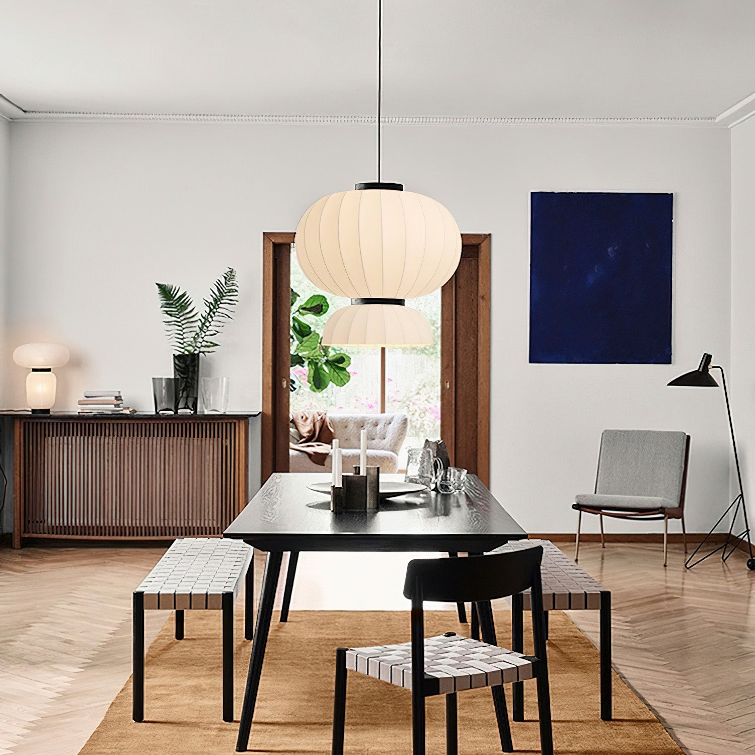 Luxury Mulberry Silk Agatha Pendant Light - Handmade Silk Chandelier for Dining Room, Bedroom & Living Room Decor | Elegant Boho Home Lighting Fixture