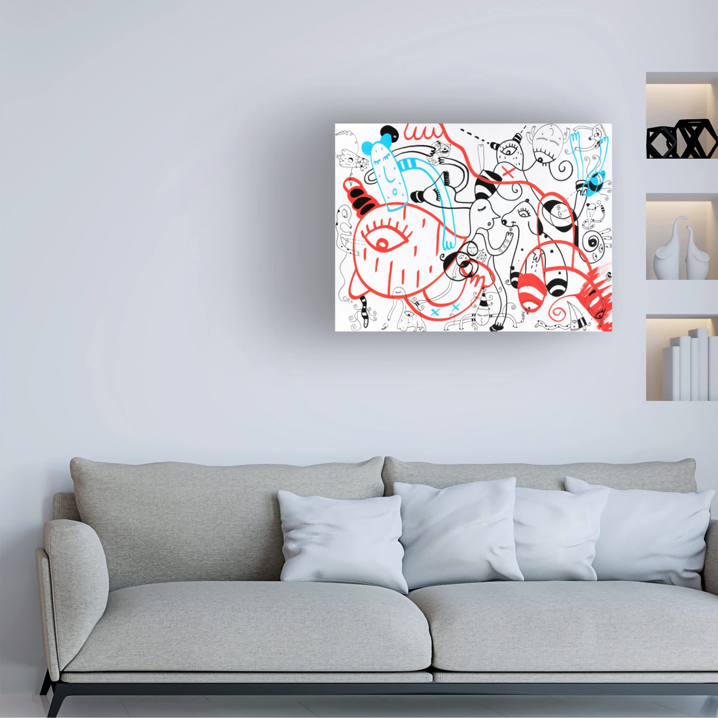 Trademark Fine Art 'Table Setting' Canvas Wall Art by Oodlies - Elegant Dining Room Decor for Home & Restaurant