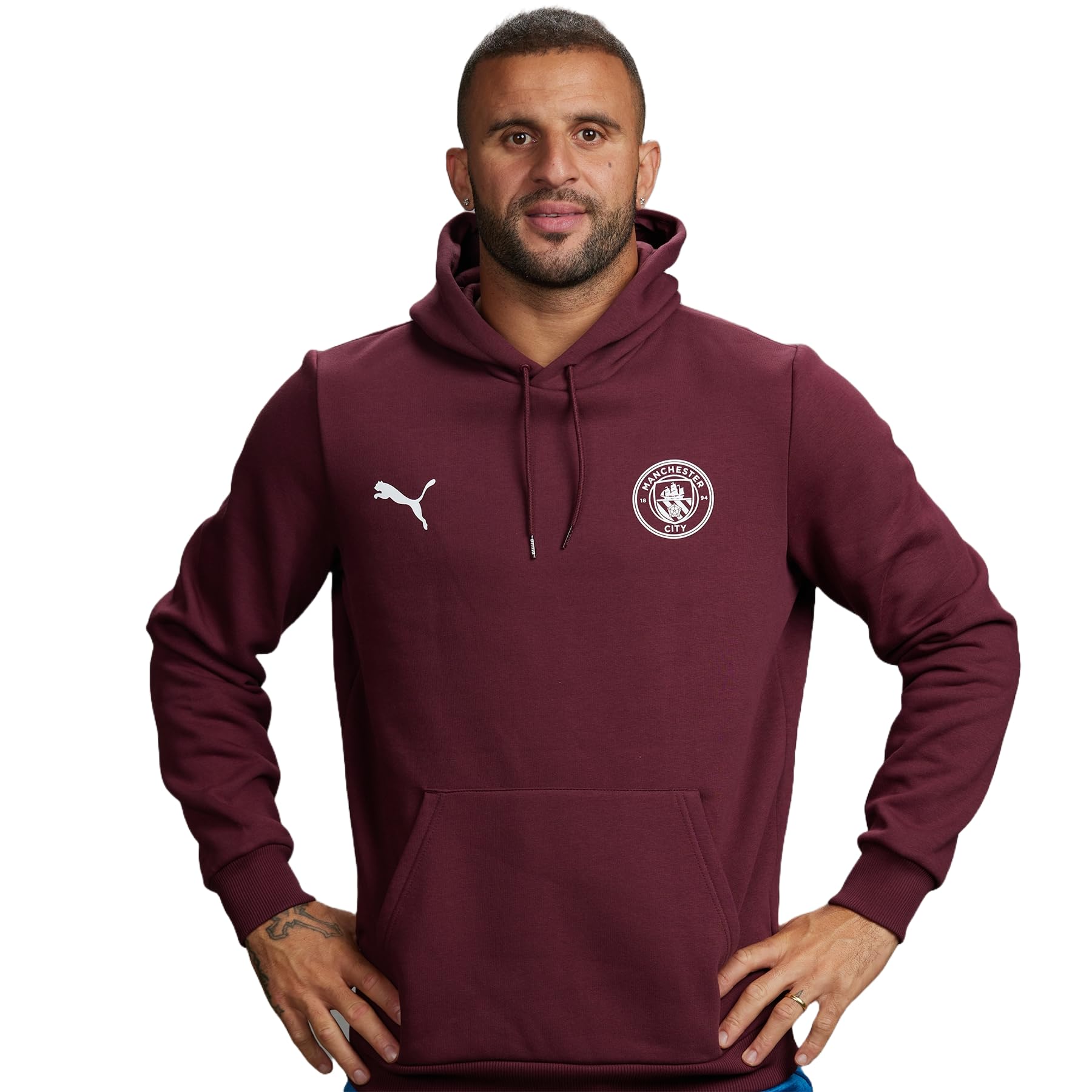 PUMA Manchester City Essentials Hoodie - Unisex Blue Pullover for Men & Women | Perfect for Casual Wear, Sports & Fan Gear