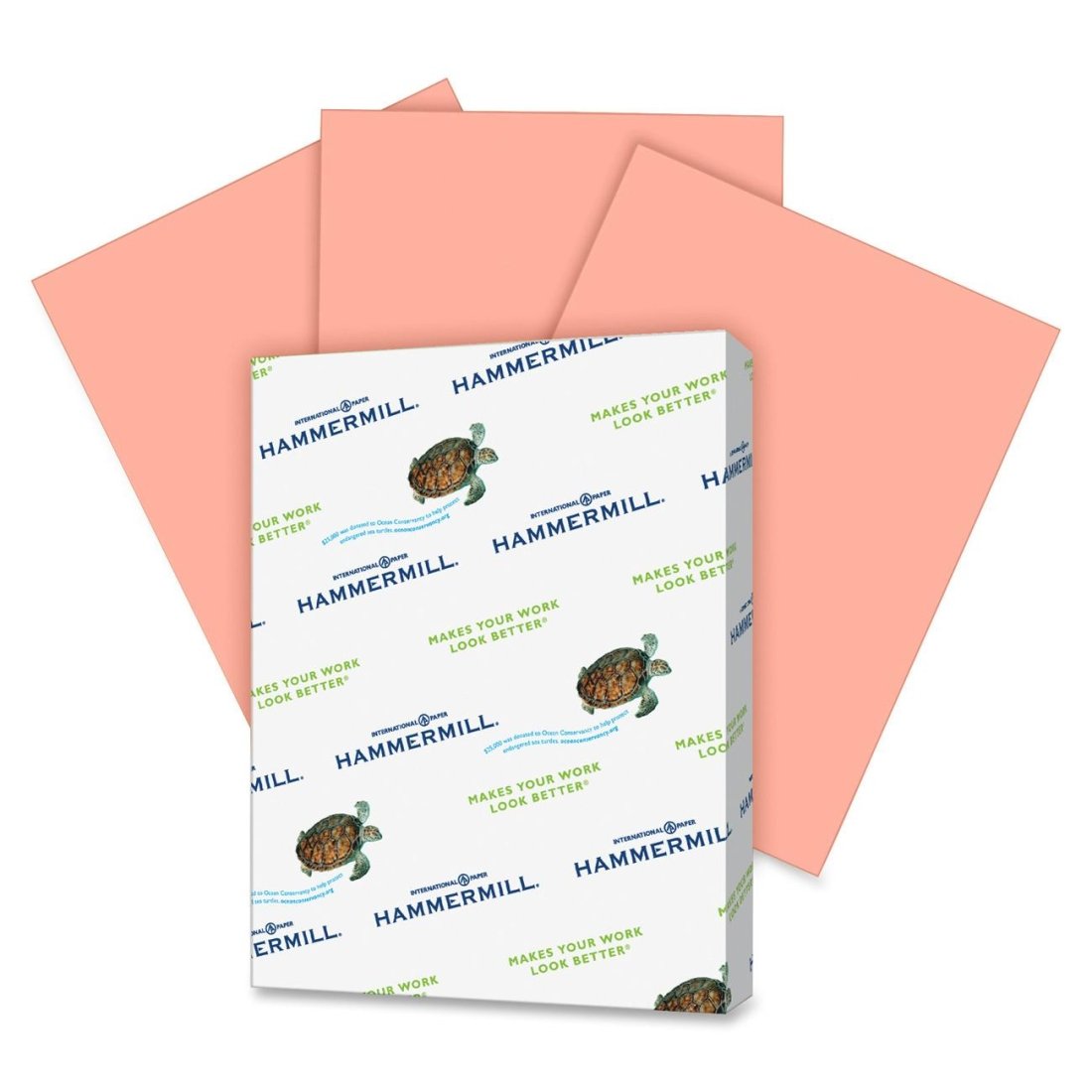 Hammermill 20 lb Salmon Colored Printer Paper, 8.5 x 11 Inches, 500 Sheets/Ream - Pastel Paper for Office, School & Crafting - Made in USA (103119R) - Perfect for Invitations, Flyers & Creative Projects
