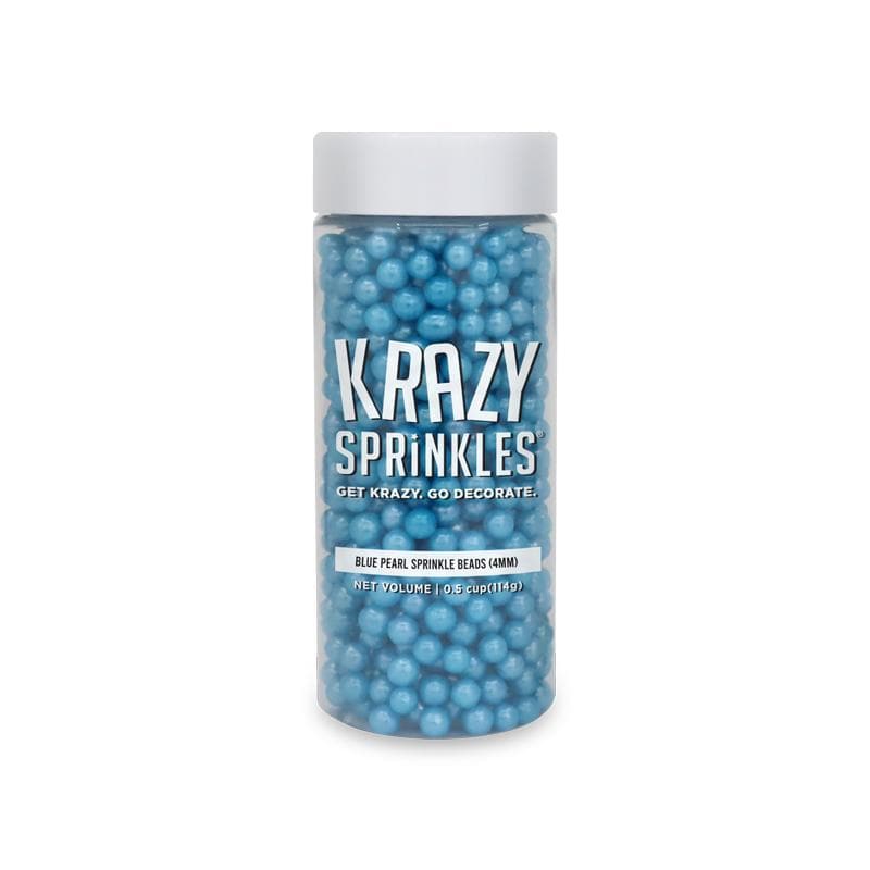 Blue Pearl 4mm Sprinkle Beads for Jewelry Making - DIY Craft Beads for Bracelets, Necklaces, Earrings & Scrapbooking - Perfect for Beading, Sewing and Decorative Projects