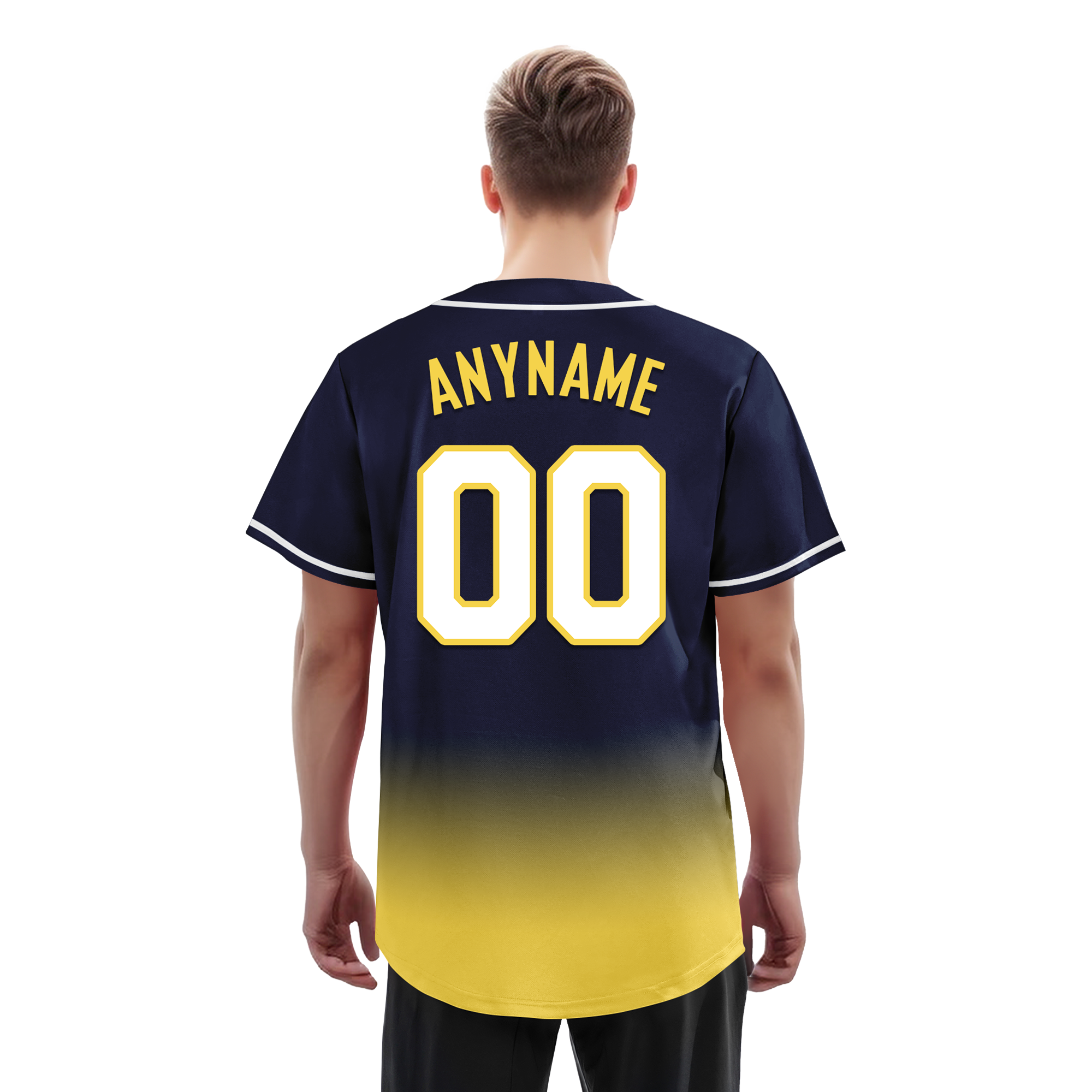 Custom Blue Yellow Fade Personalized Baseball Jersey - Authentic Fashion Sports Apparel BSBJ01 D0a70e9 | Perfect for Baseball Games, Team Uniforms & Fan Gear