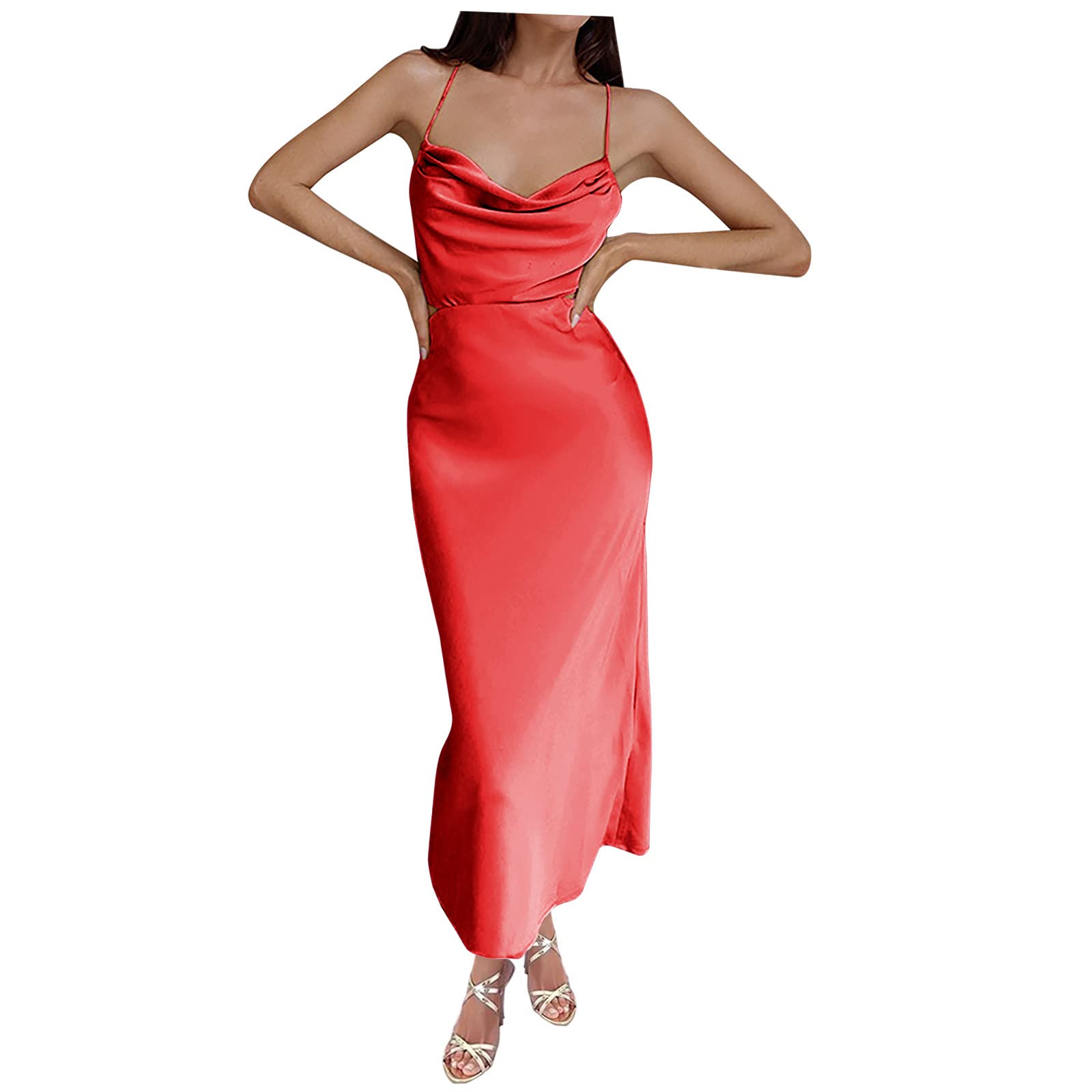 2022 Fashion Women's Summer Dresses - Casual Sexy Solid Lace Sleeveless Bandage Cold Shoulder Dress | Perfect for Beach Vacation, Date Night & Summer Parties