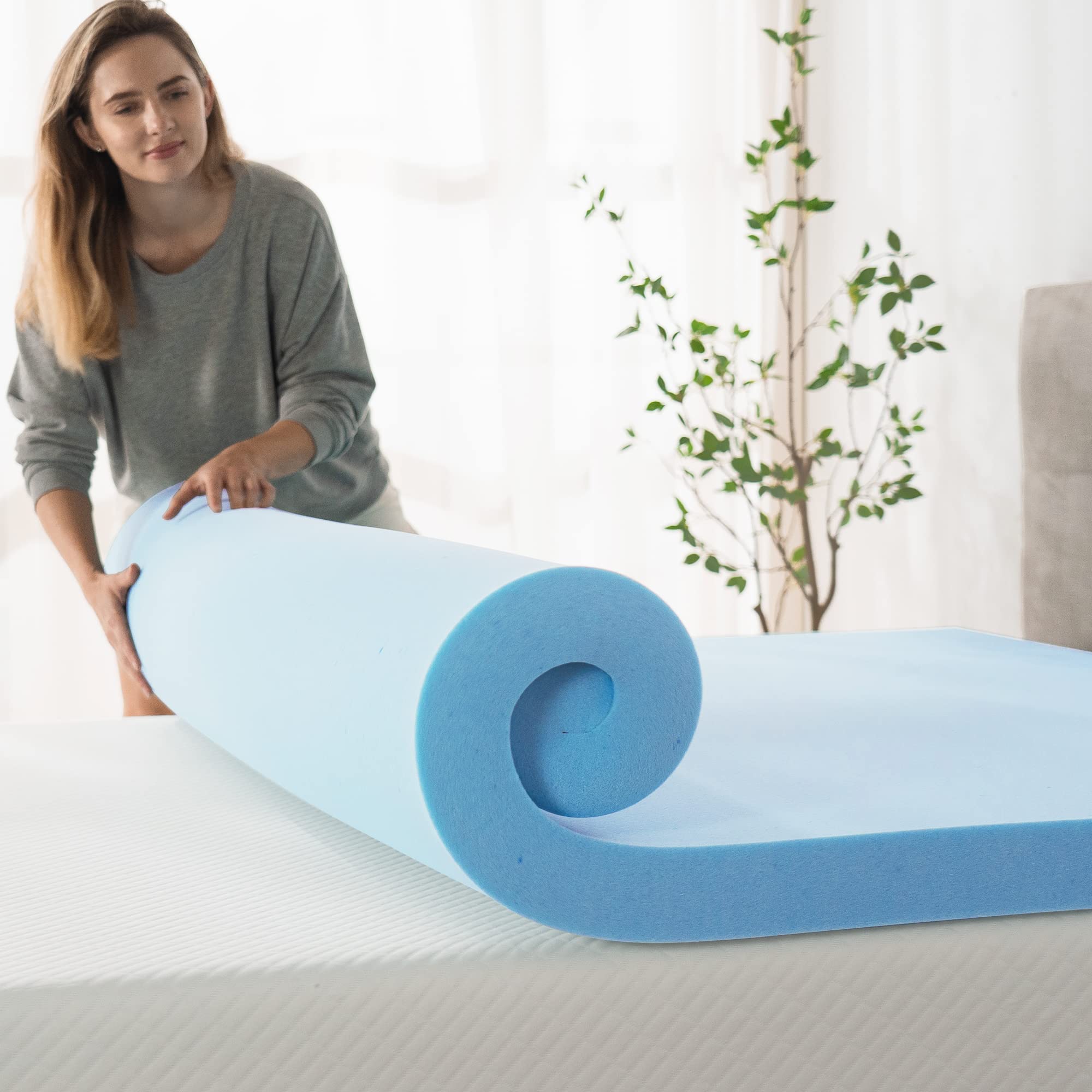 ZINUS 3 Inch Green Tea Cooling Gel Memory Foam Mattress Topper - King Size, CertiPUR-US Certified Cooling Gel Foam for Pressure Relief & Temperature Regulation - Perfect for Hot Sleepers & Bedroom Comfort Upgrade