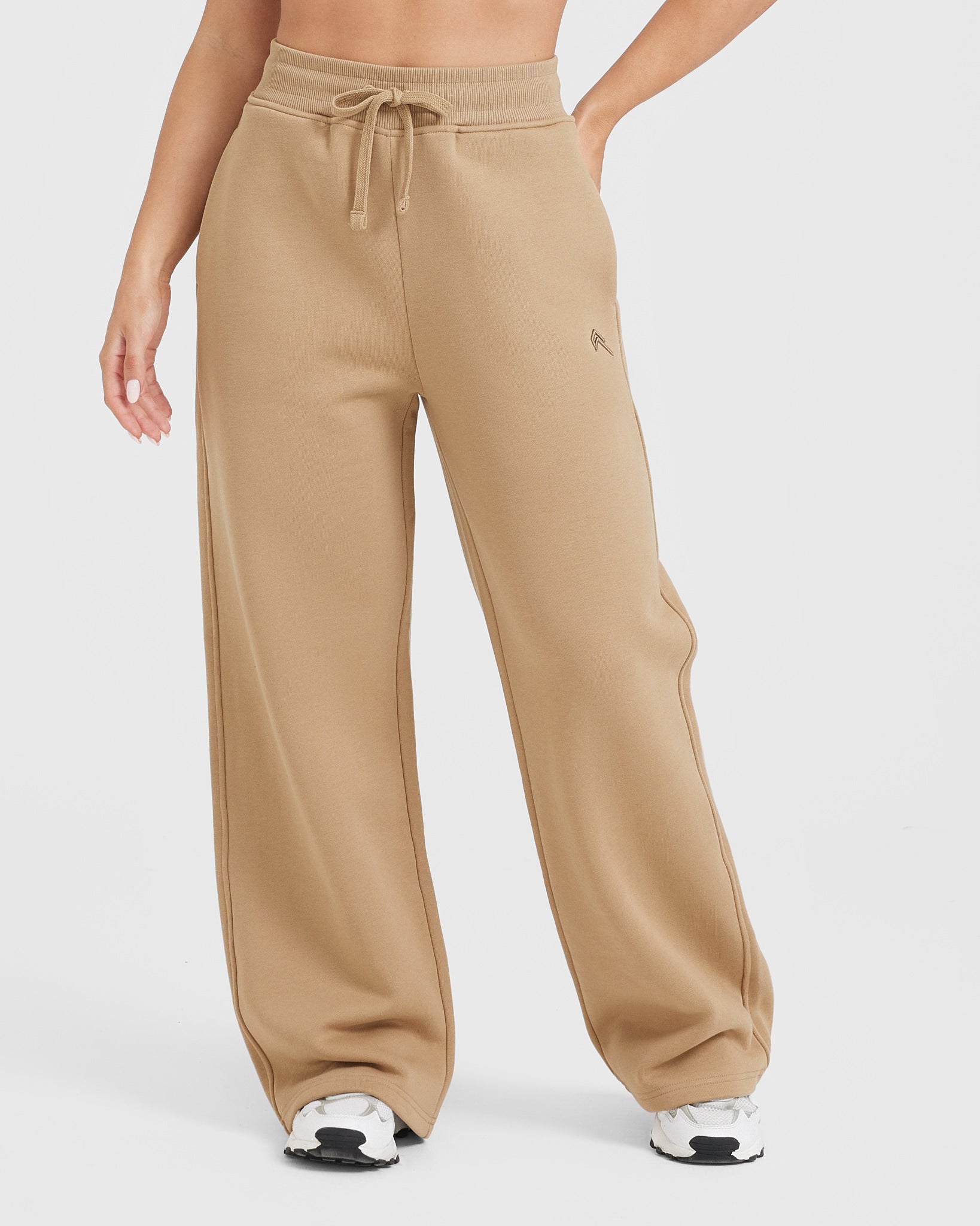 All Day Straight Leg Joggers for Women | Comfortable Dune Brown Lounge Pants | Perfect for Yoga, Running & Casual Wear
