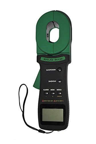 DLG Clamp On Ground Earth Resistance Tester with USB Connection DI-120 - Portable Electrical Testing Device for Industrial Maintenance, Solar Panel Systems & Home Electrical Safety Checks