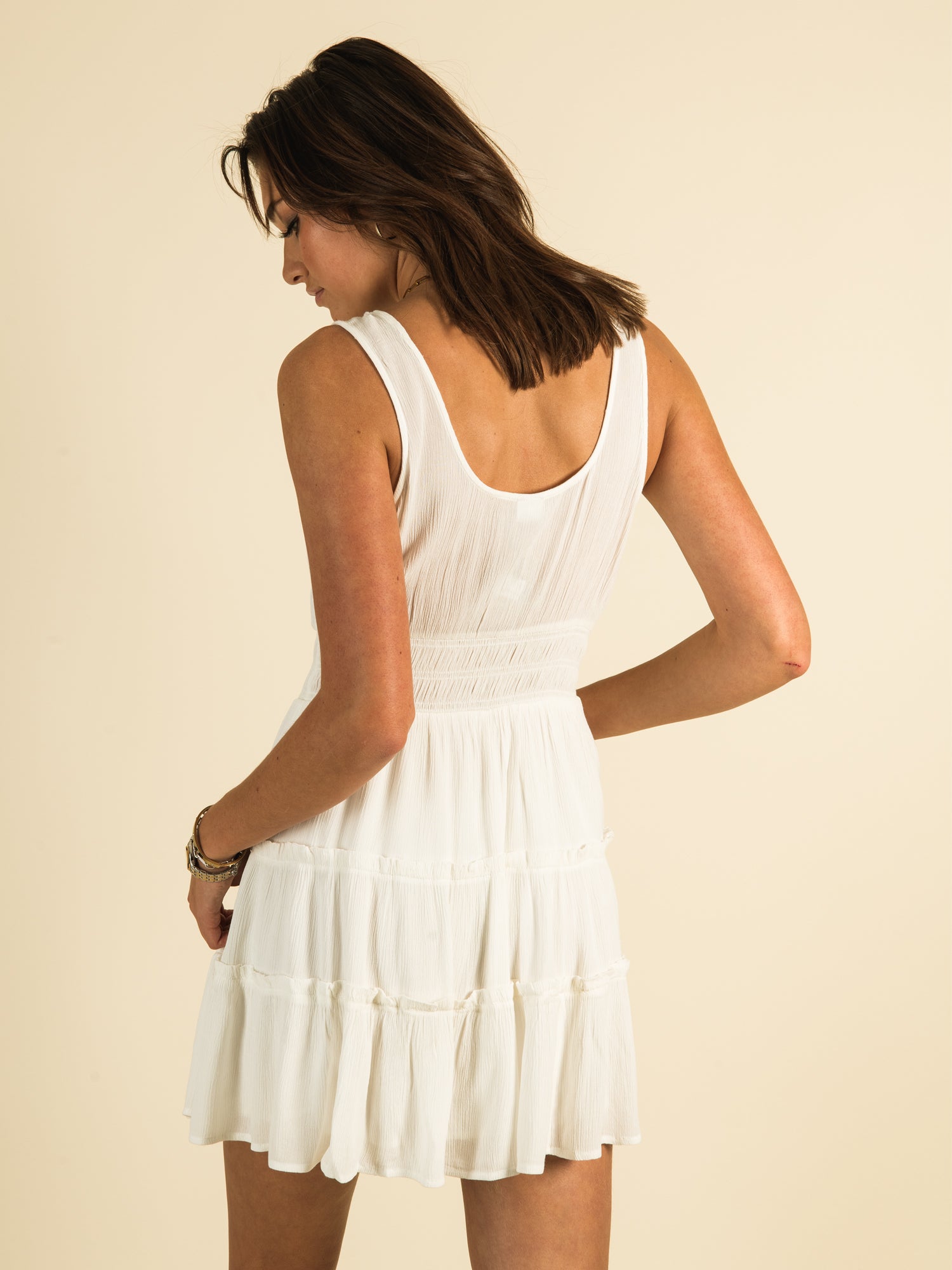 BILA77 OLINDA Tiered Flowy Maxi Dress for Women - Elegant Summer Beach Wedding Party Wear