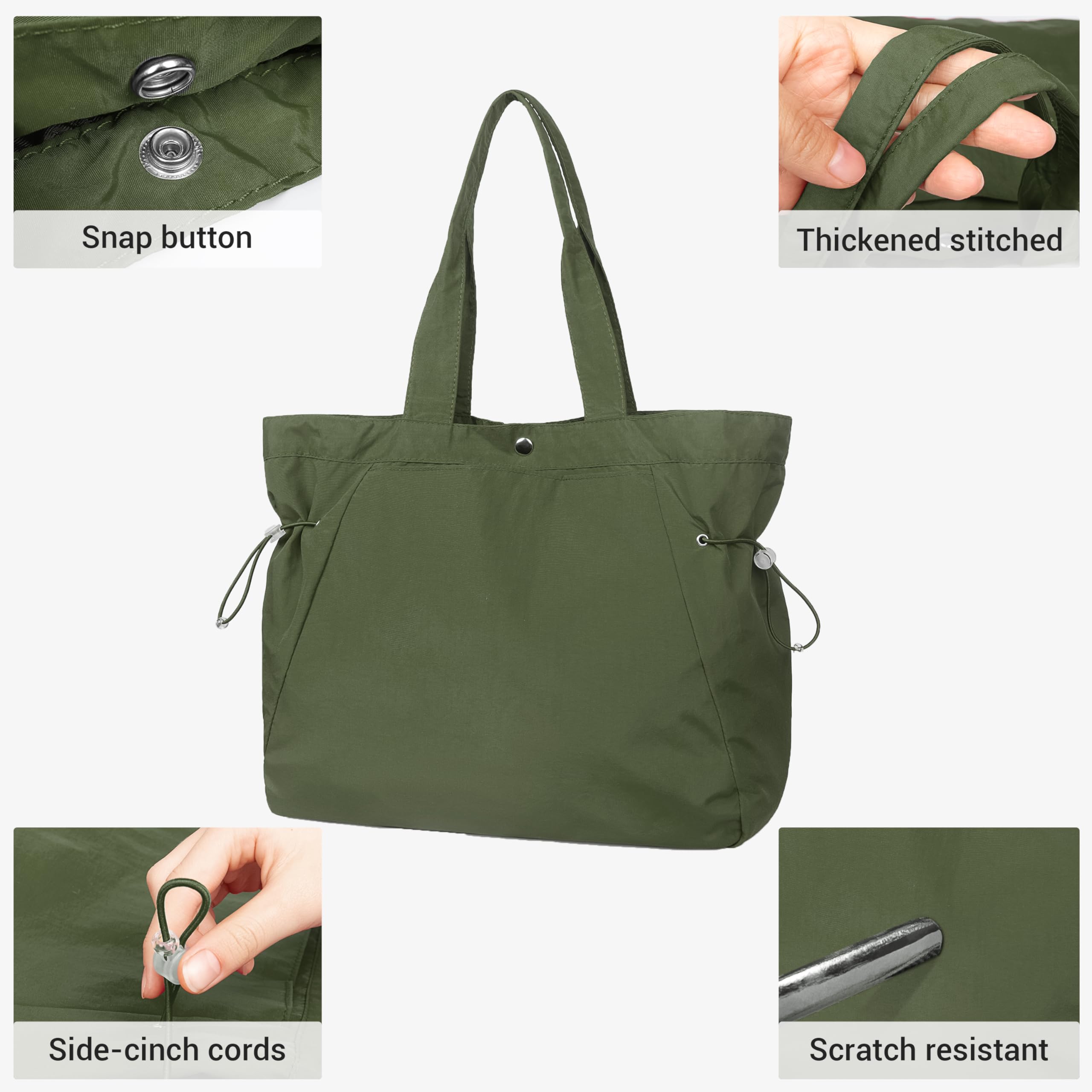 VOLGANIK ROCK Large Tote Bags for Women - Lightweight Shoulder Bag, Gym Bag, Beach Tote & Travel Handbag - Perfect for Work, Shopping, Yoga and Vacation Essentials