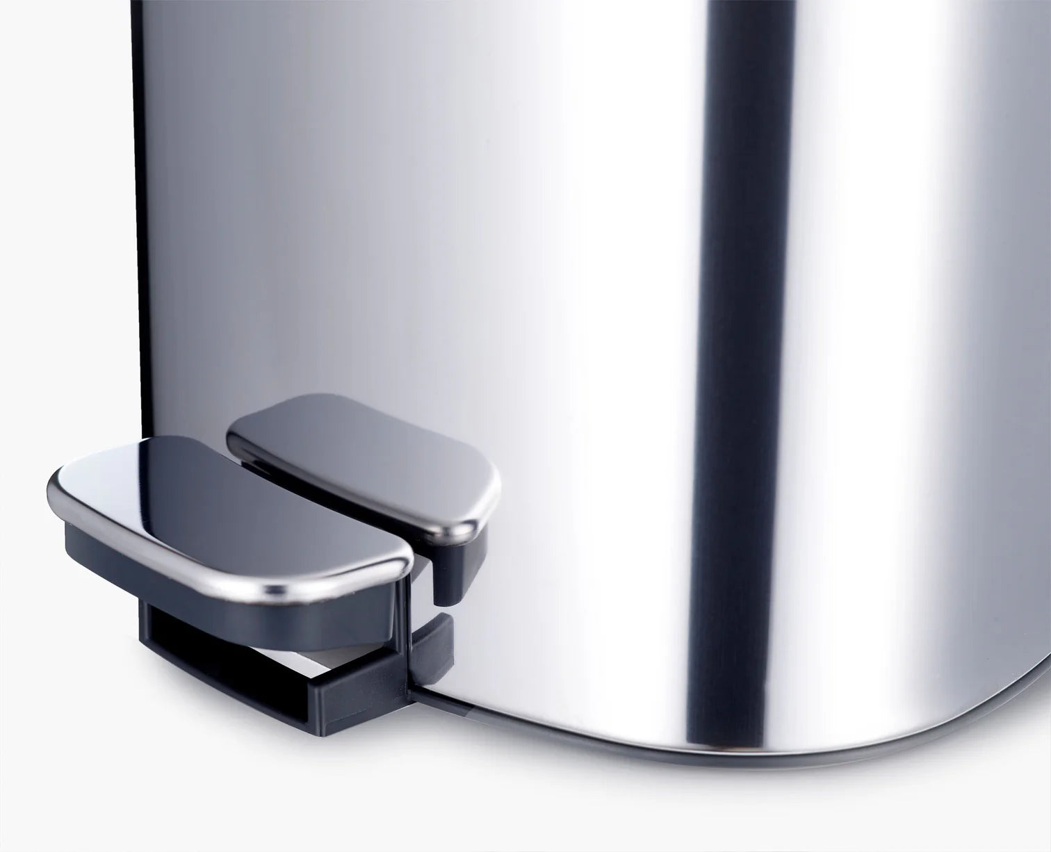 Premium 5L Stainless Steel Step Trash Can - Modern Kitchen & Office Waste Bin with Foot Pedal for Hands-Free Use